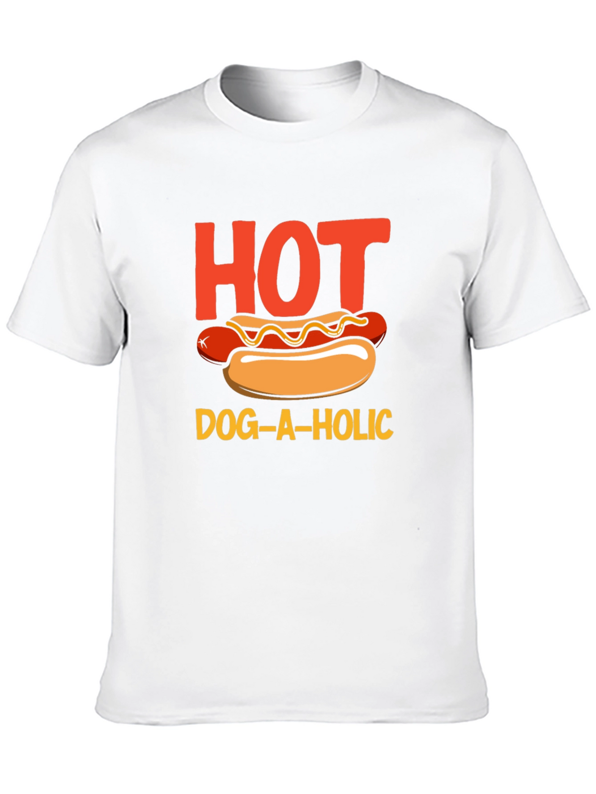 Hot Dog-a-holic Graphic T-Shirt - Black