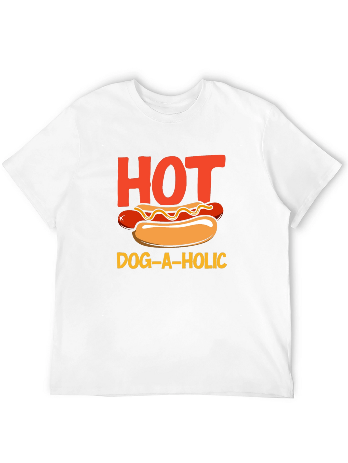 Hot Dog-a-holic Graphic T-Shirt - Black