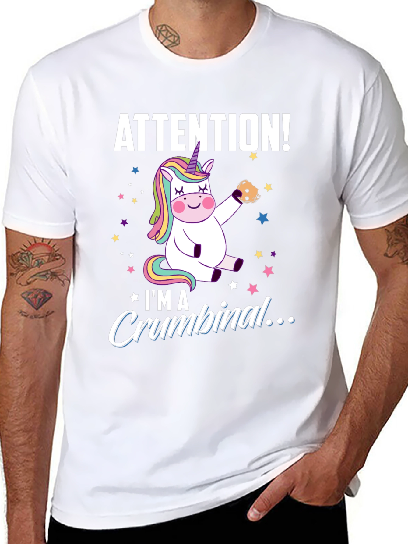 Unicorn Crumbinal Black T-Shirt