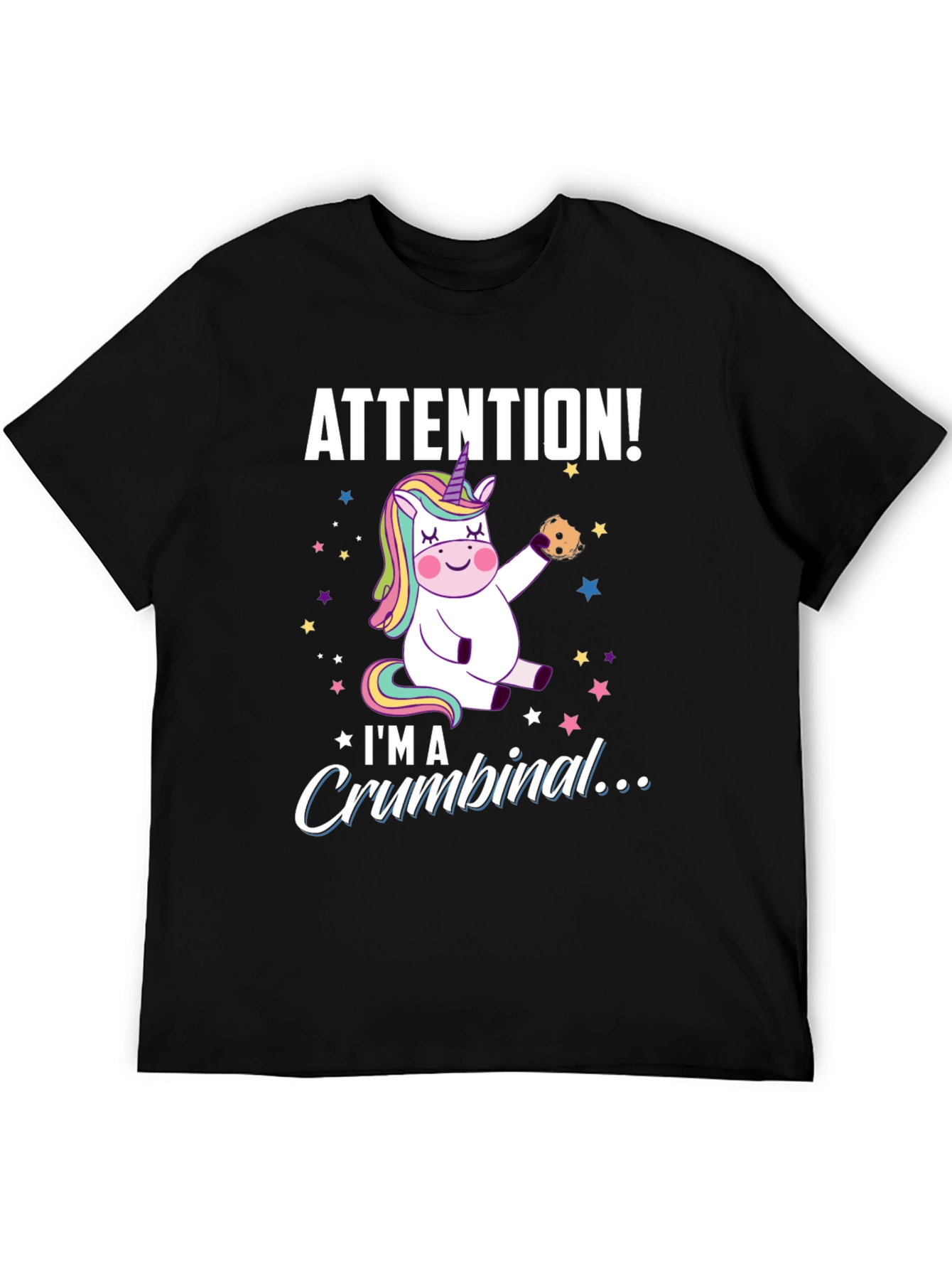 Unicorn Crumbinal Black T-Shirt