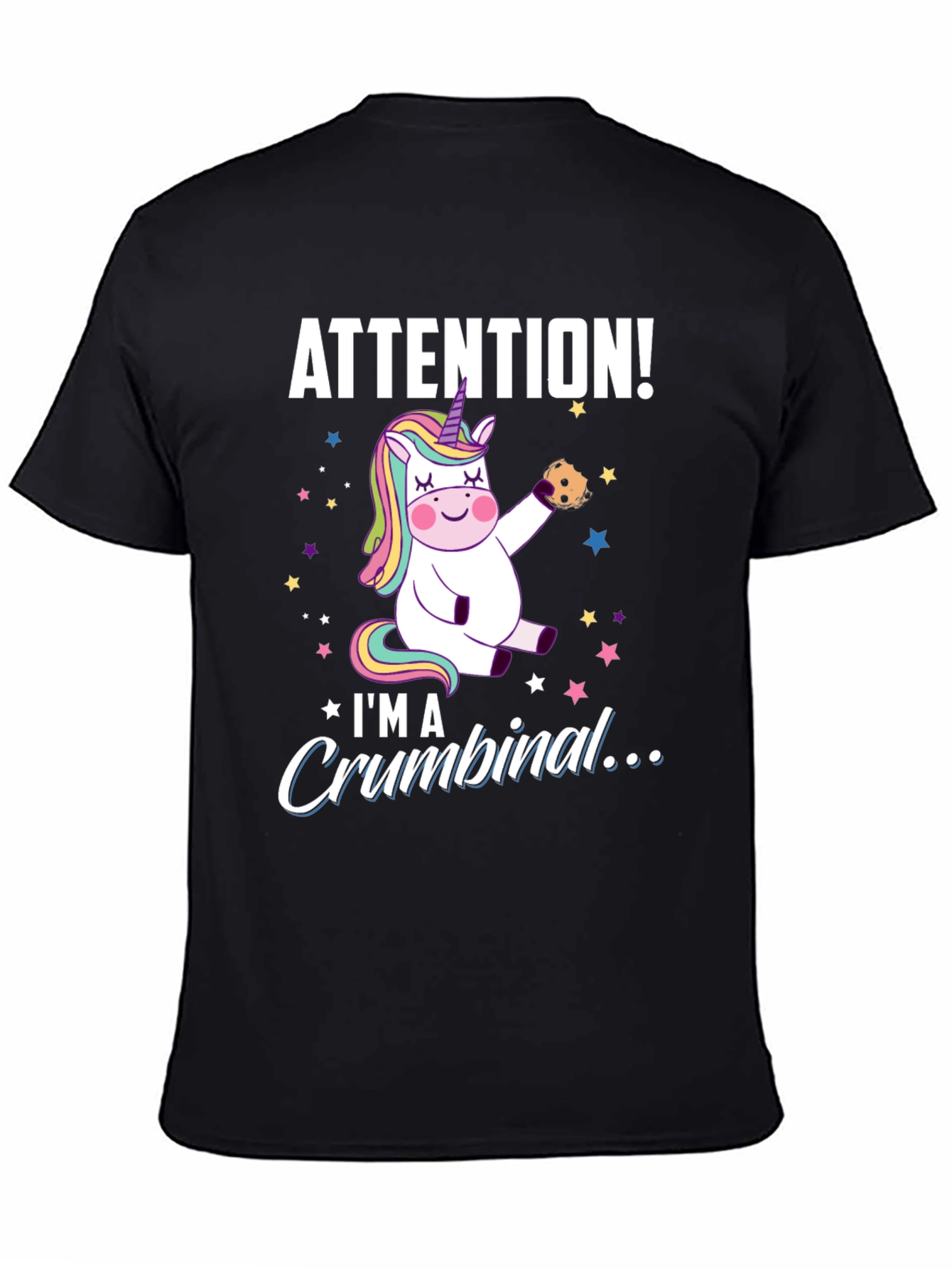 Unicorn Crumbinal Black T-Shirt