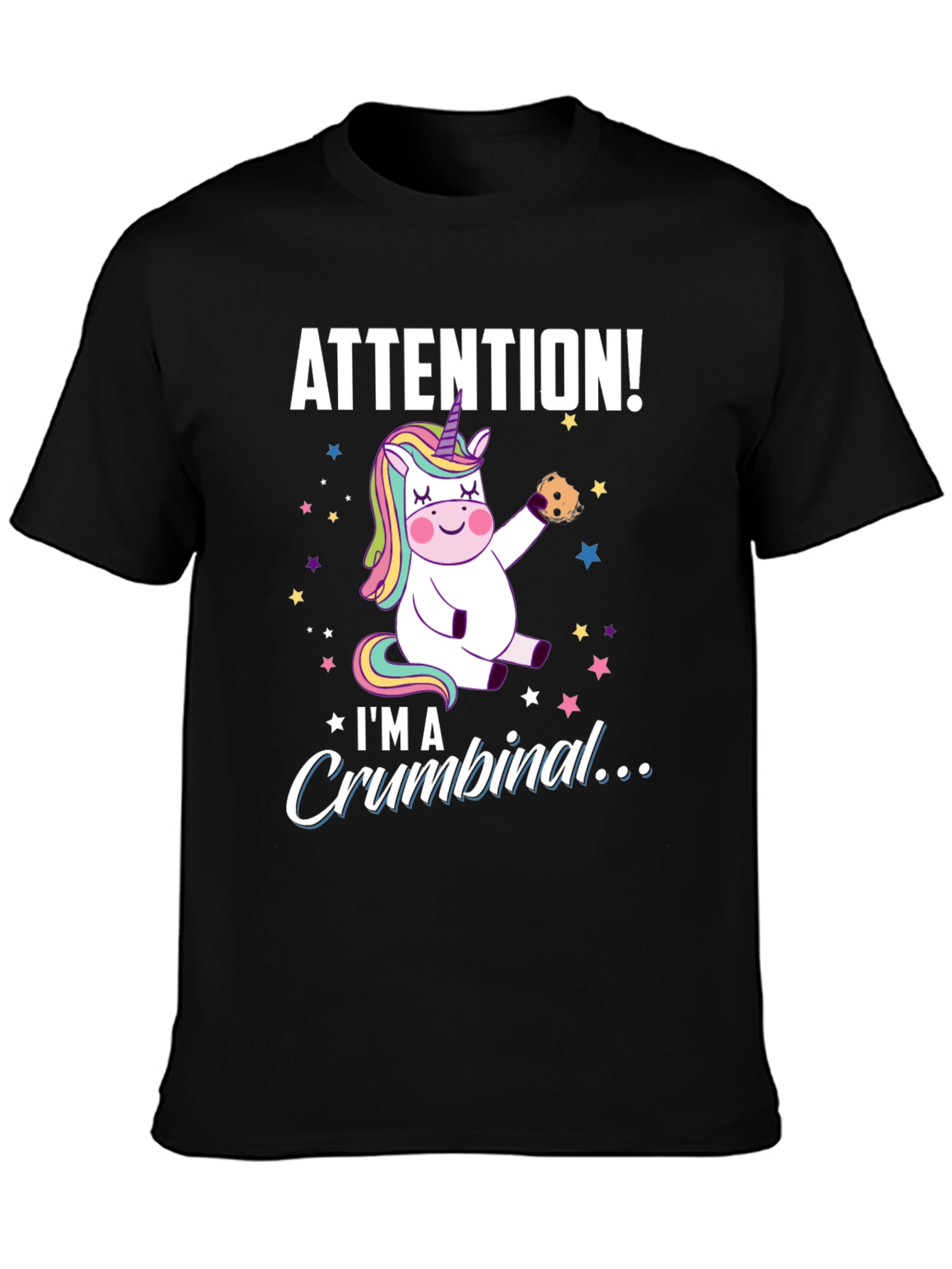 Unicorn Crumbinal Black T-Shirt