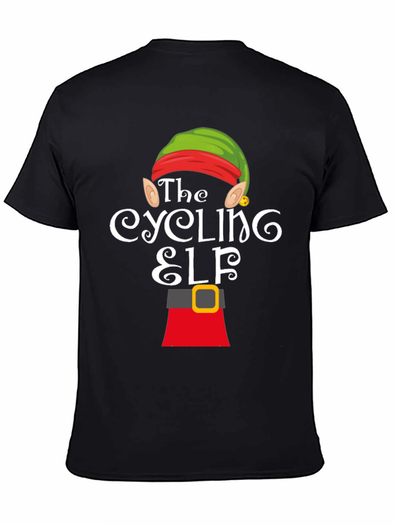 The Cycling Elf T-Shirt - Holiday Fun