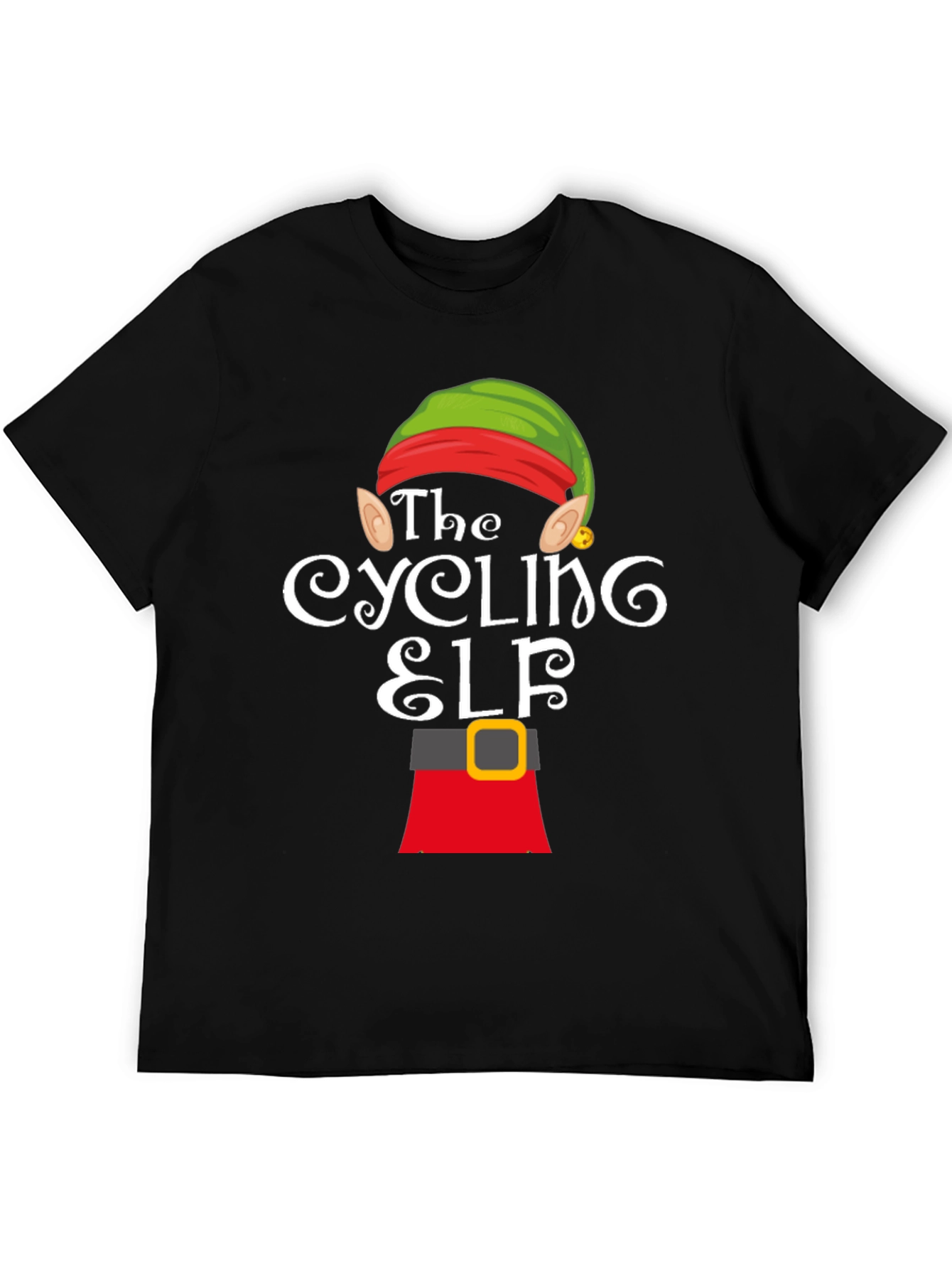 The Cycling Elf T-Shirt - Holiday Fun