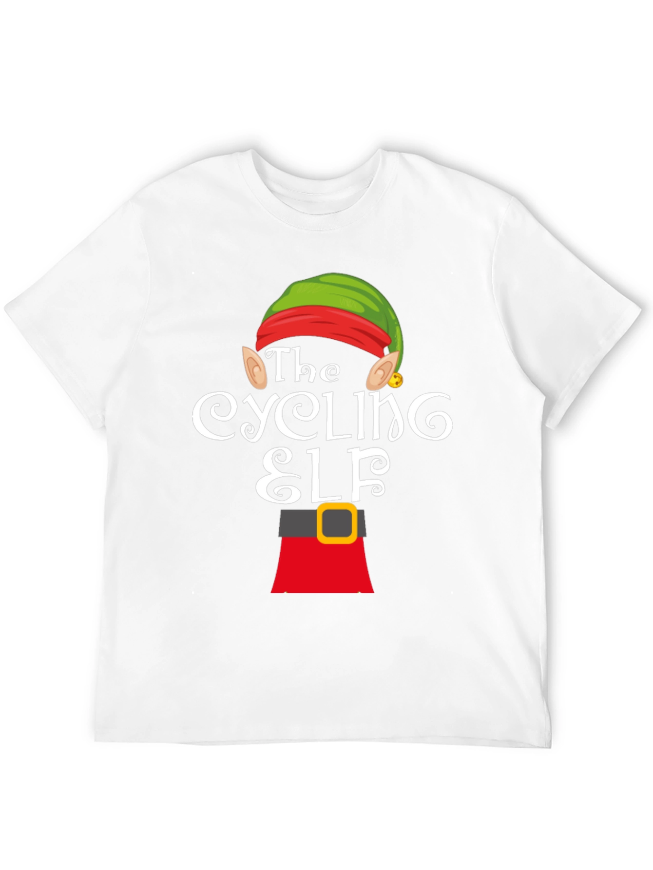The Cycling Elf T-Shirt - Holiday Fun