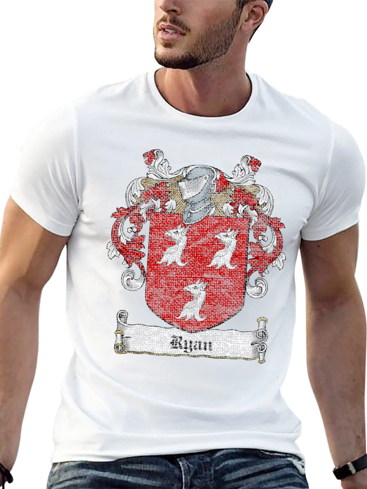 Ryan Family Crest Black T-Shirt