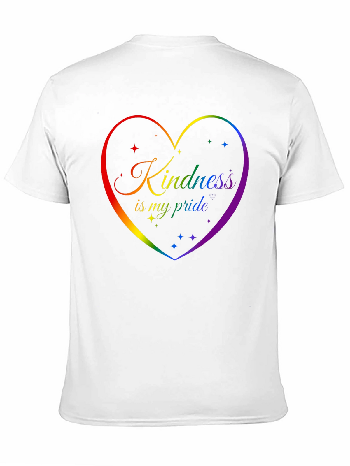 Kindness Pride Rainbow Heart Graphic Tee - Black