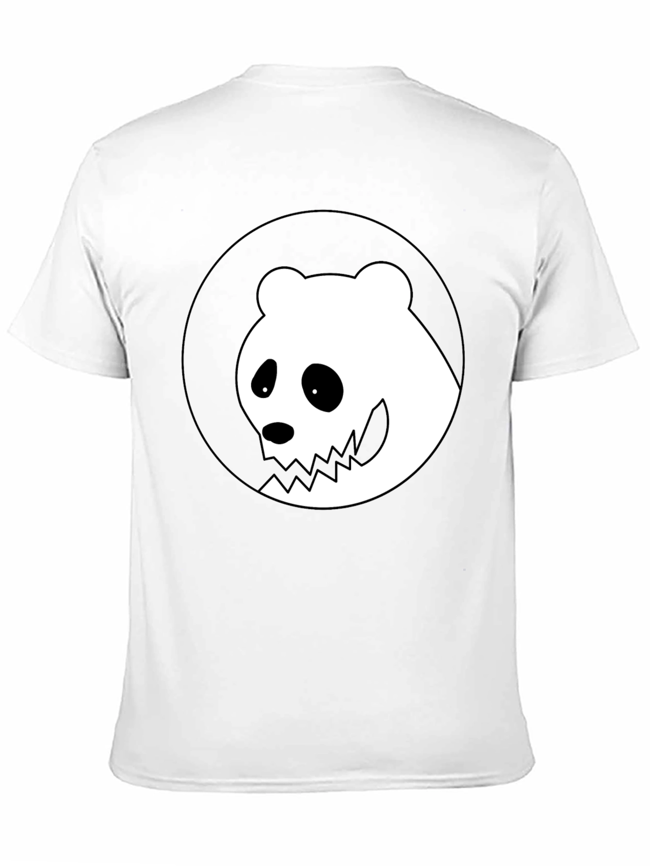 Spooky Panda Graphic Tee - Black Cotton T-Shirt