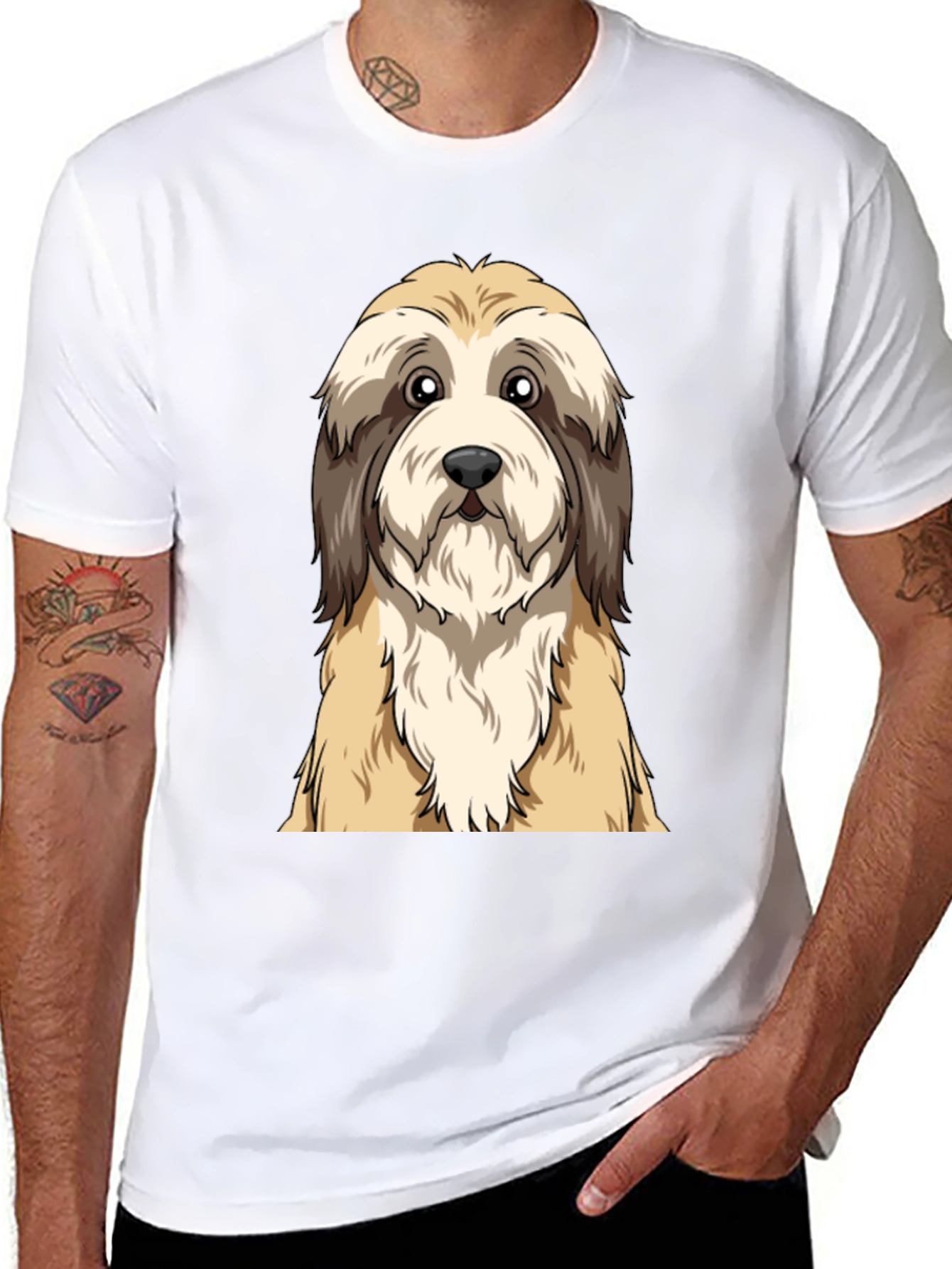 Cute Dog Graphic Tee - Unisex Black T-Shirt