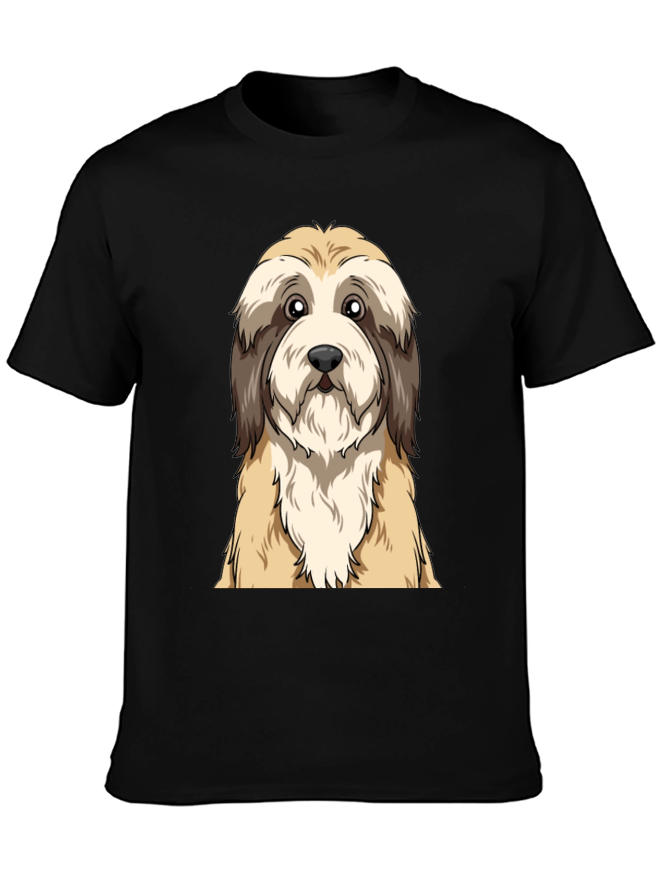 Cute Dog Graphic Tee - Unisex Black T-Shirt