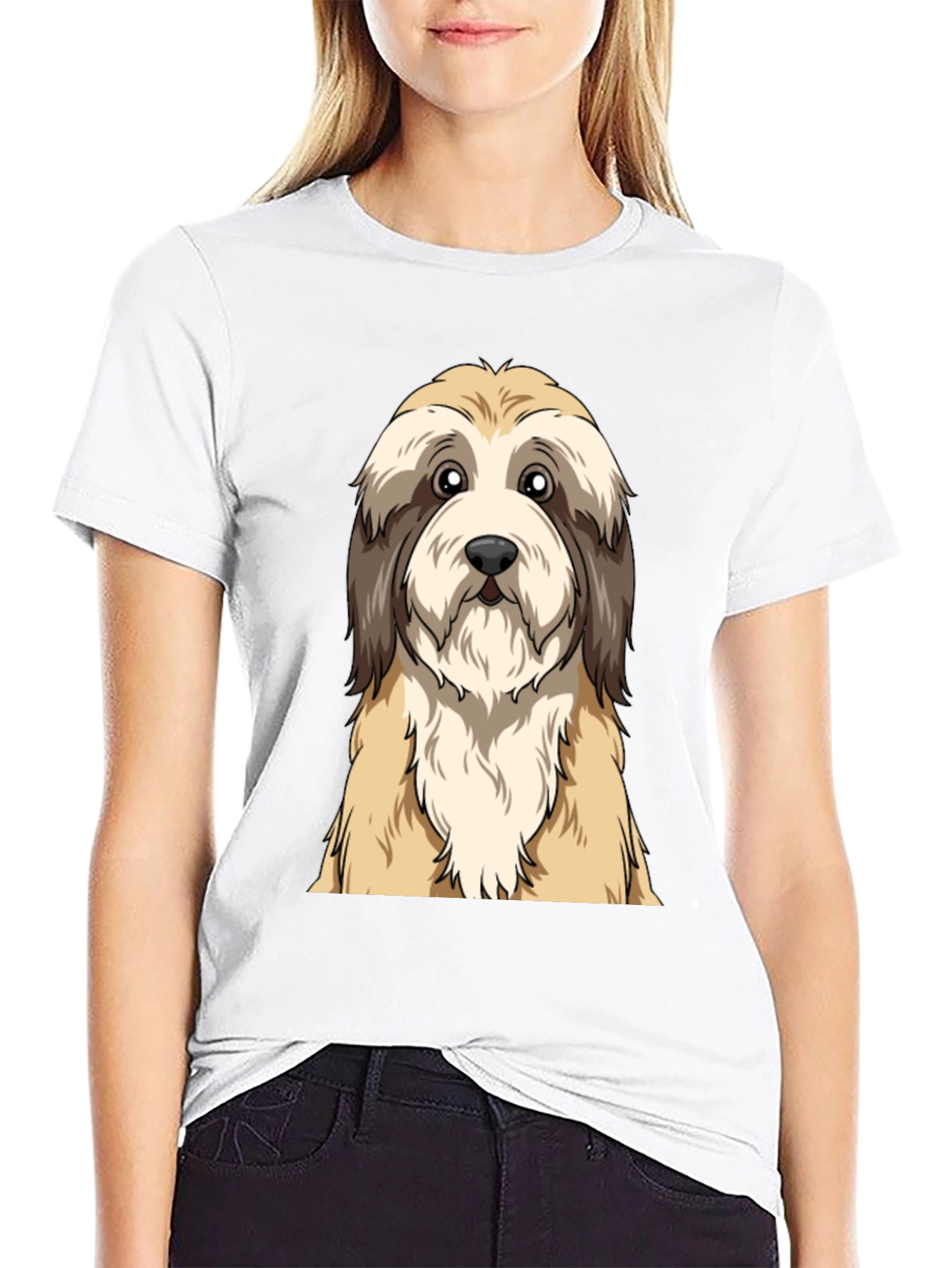 Cute Dog Graphic Tee - Unisex Black T-Shirt