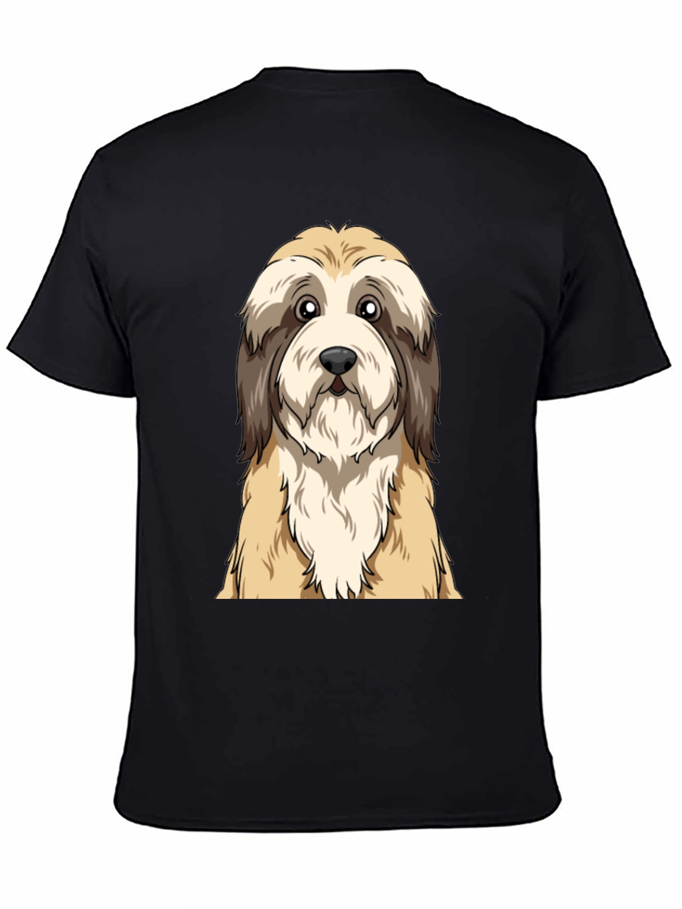 Cute Dog Graphic Tee - Unisex Black T-Shirt