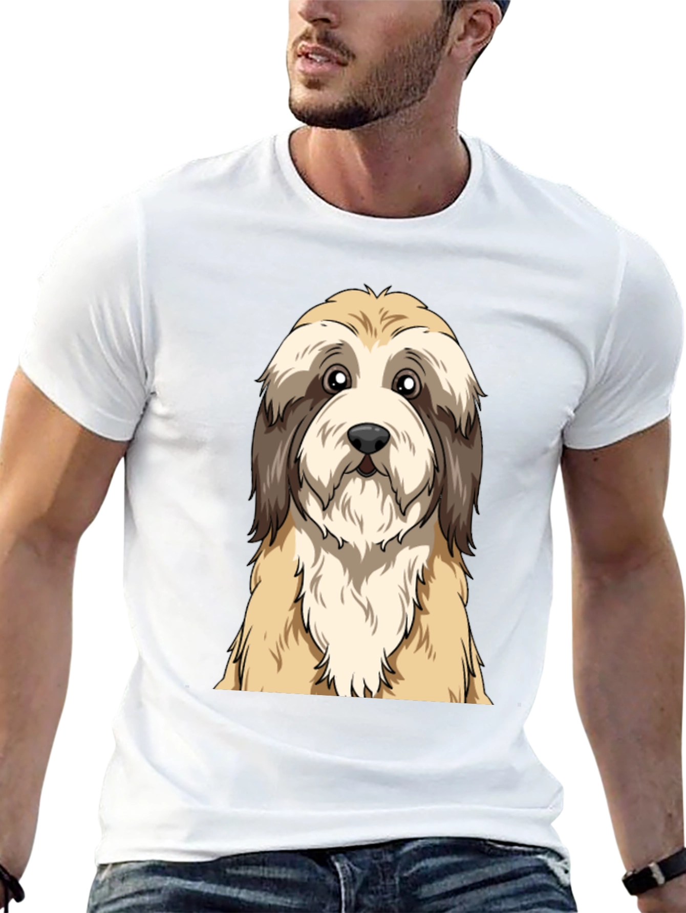 Cute Dog Graphic Tee - Unisex Black T-Shirt