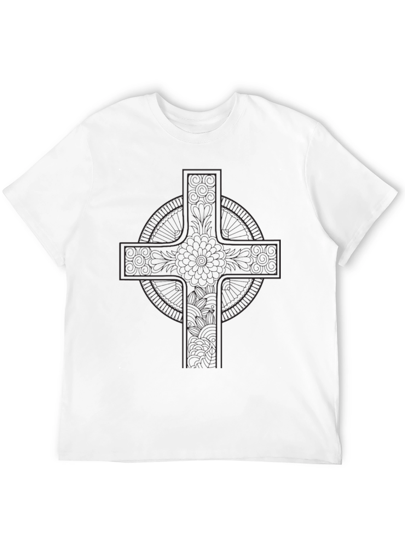 Dark Celtic Cross Graphic T-Shirt