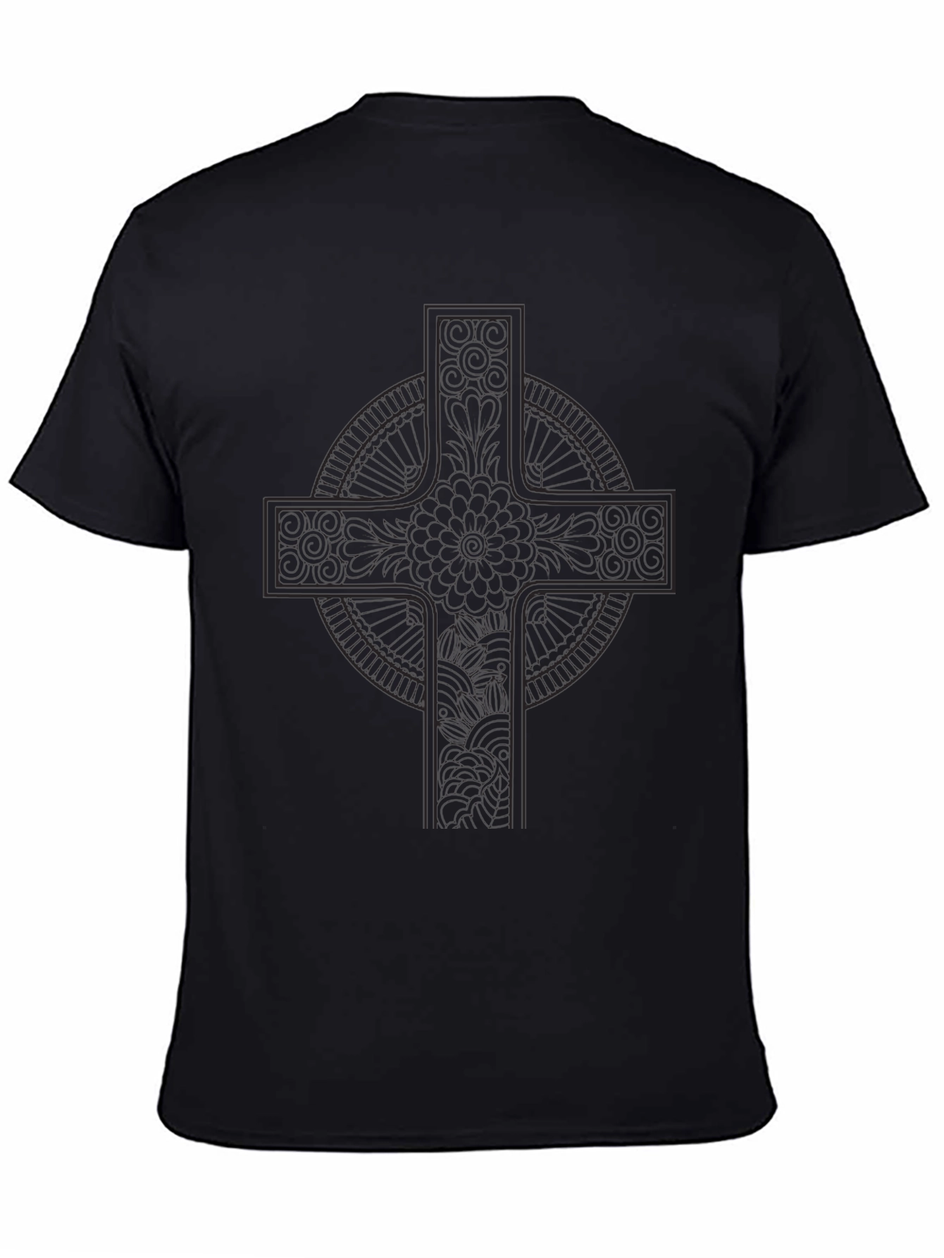 Dark Celtic Cross Graphic T-Shirt
