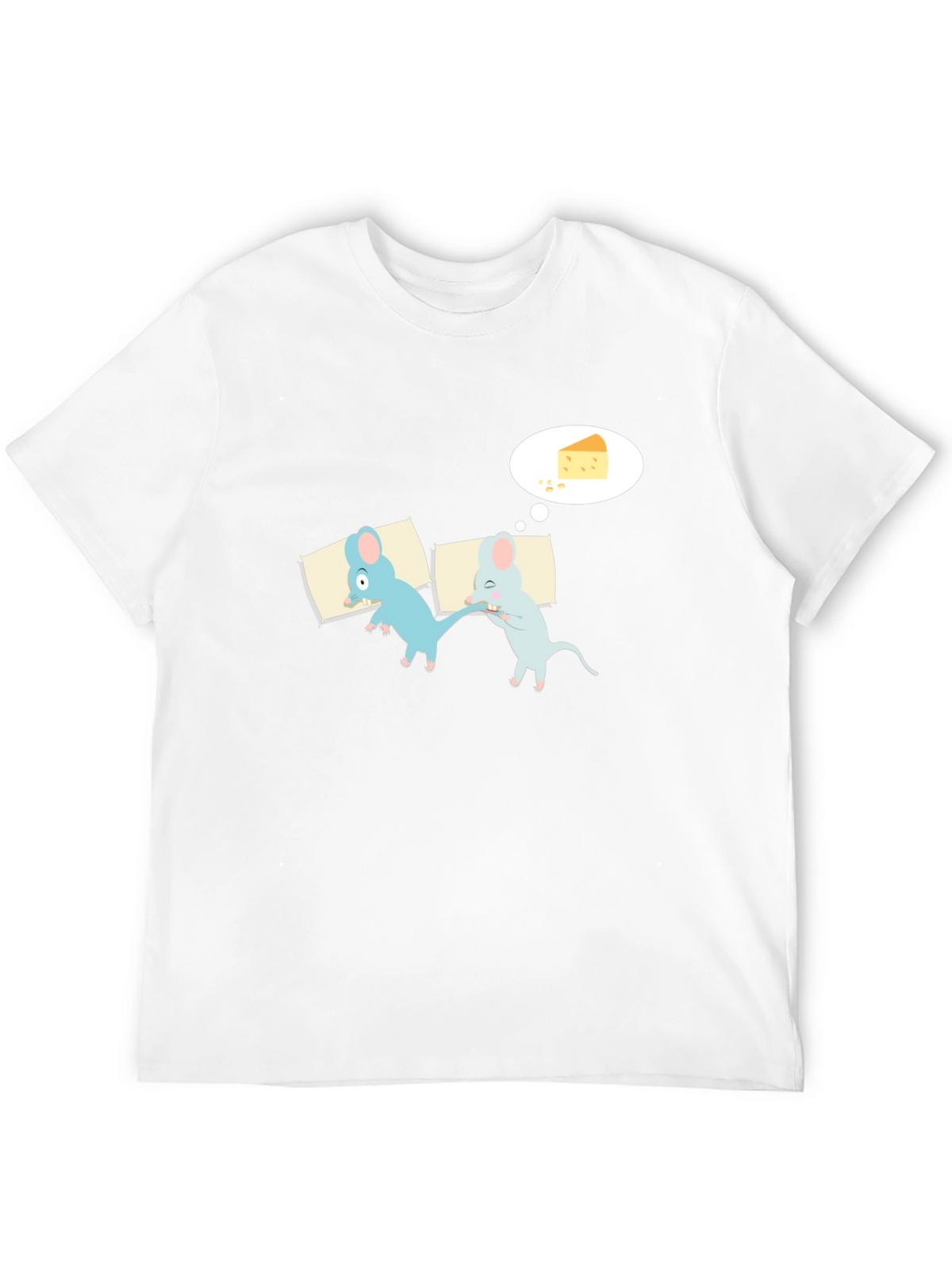 Funny Sleeping Mice Cheese Dream Graphic Tee