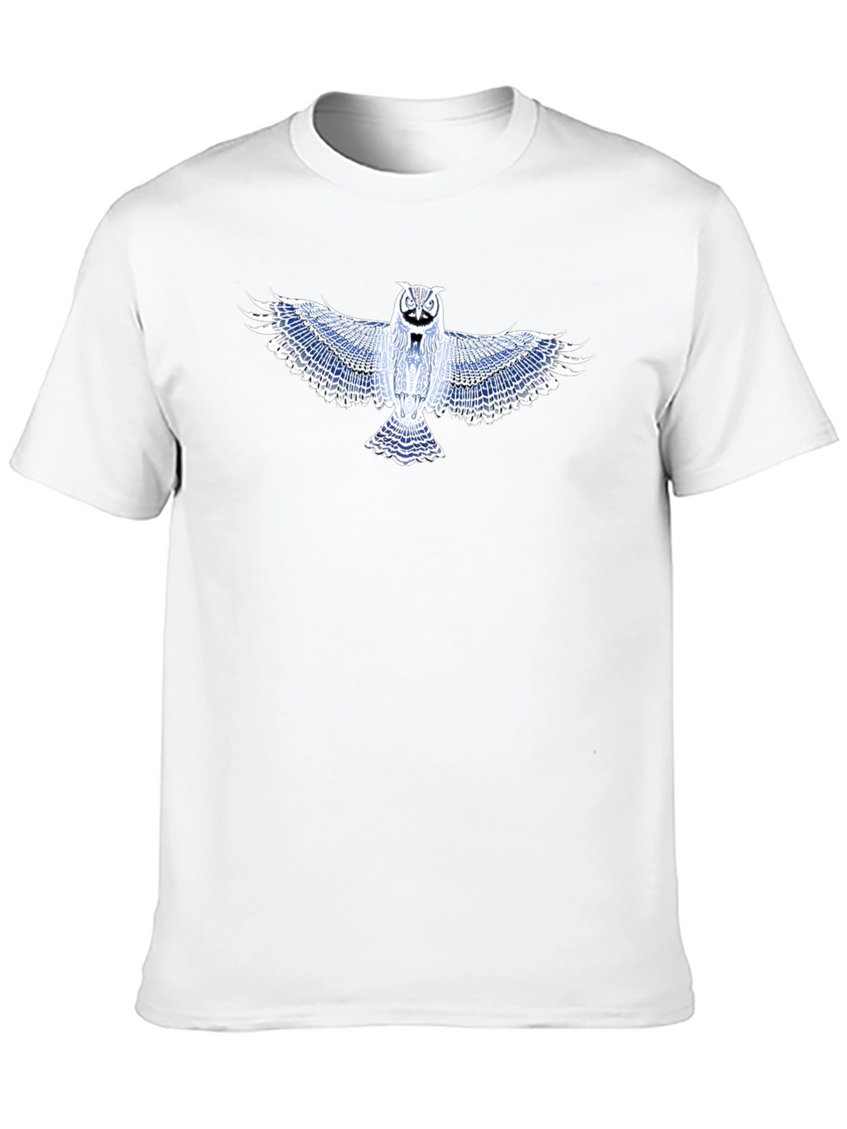 Owl Graphic T-Shirt - Black Cotton Blend