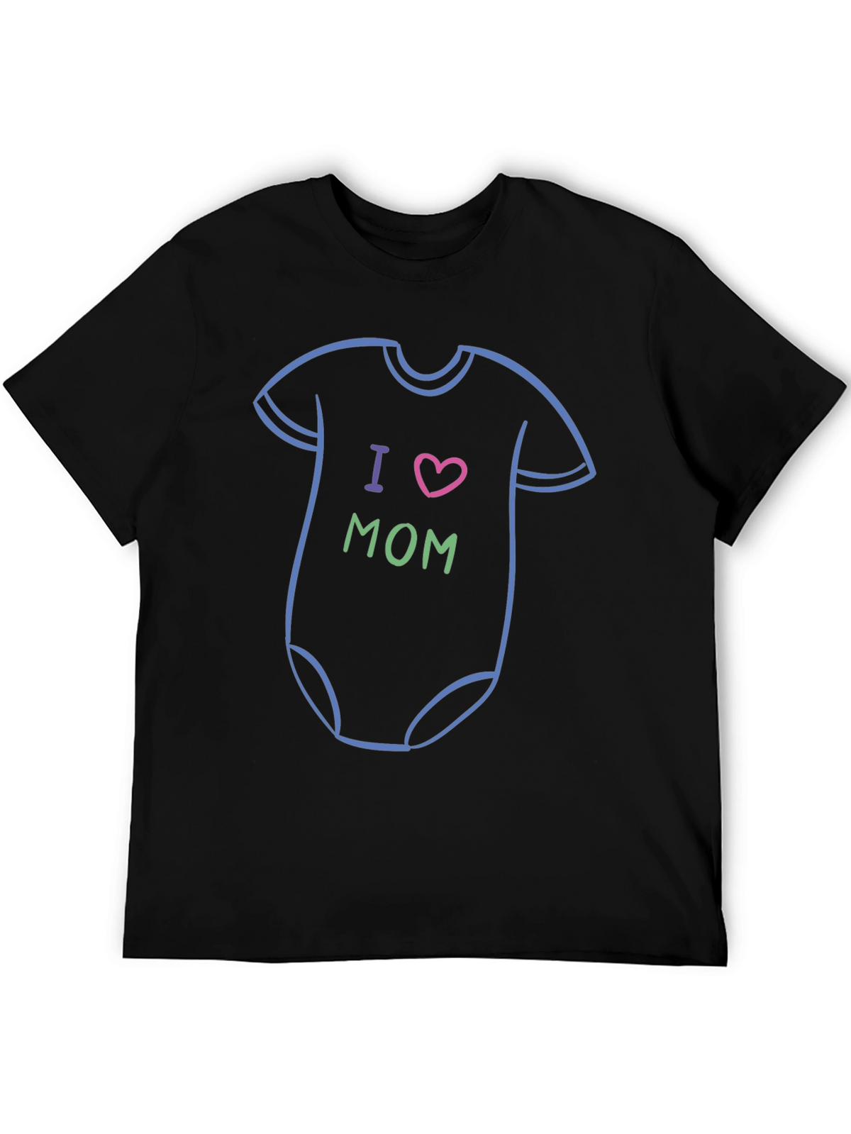 I Heart Mom Baby Onesie T-Shirt - Black