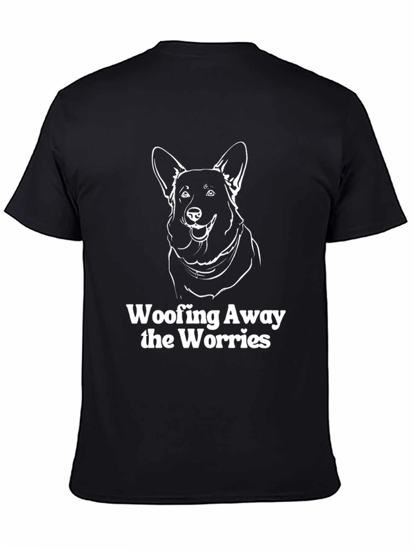 Woofing Away Worries Dog Graphic Tee