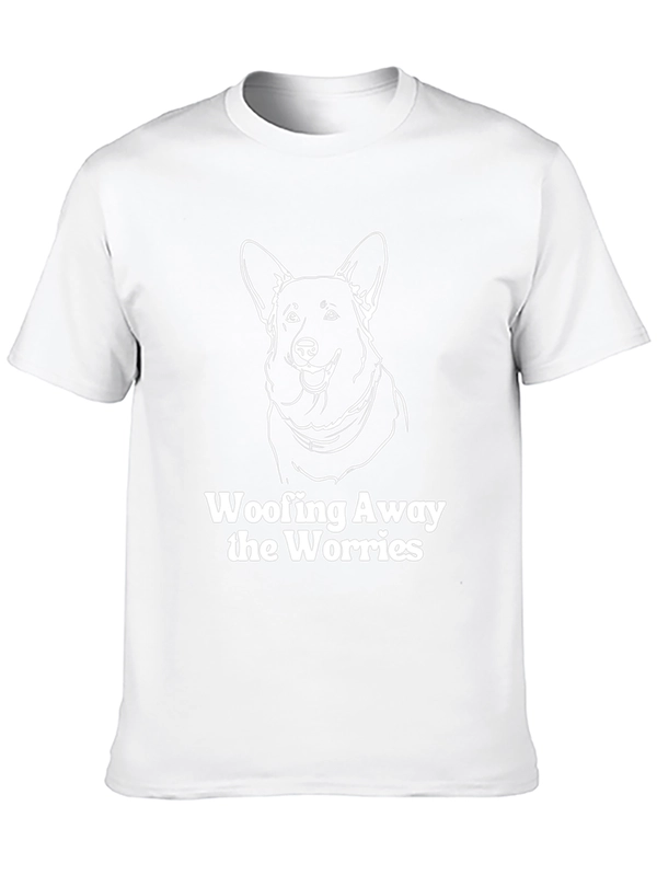 Woofing Away Worries Dog Graphic Tee