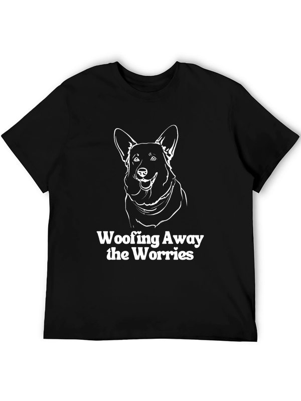 Woofing Away Worries Dog Graphic Tee