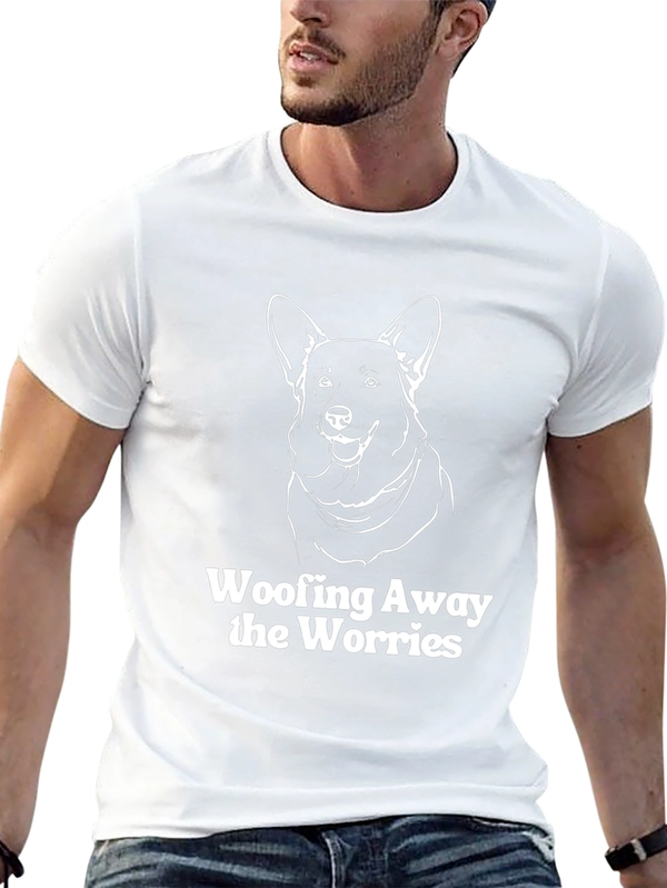 Woofing Away Worries Dog Graphic Tee