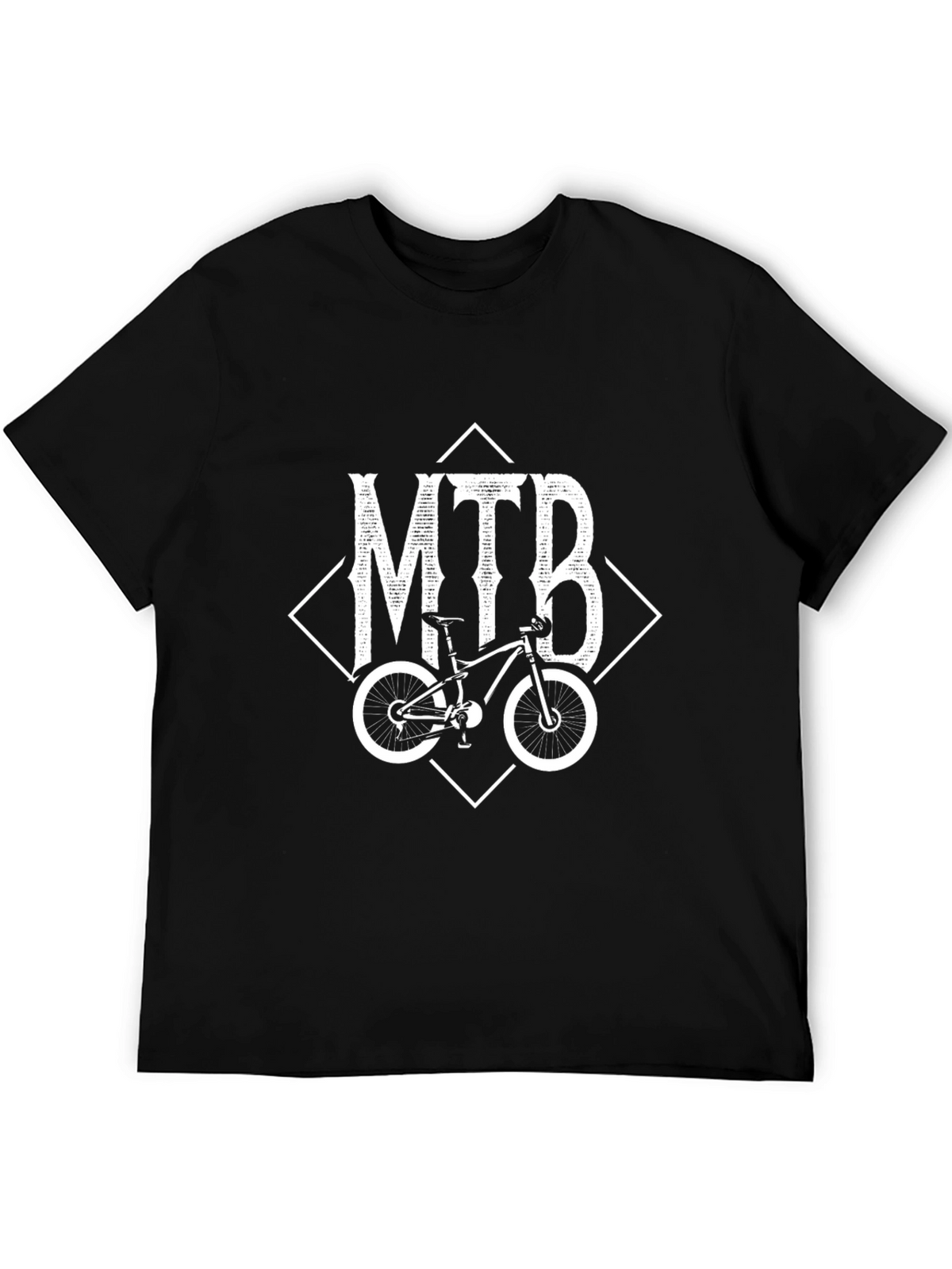 MTB Mountain Bike Graphic Tee - Black Cotton T-Shirt