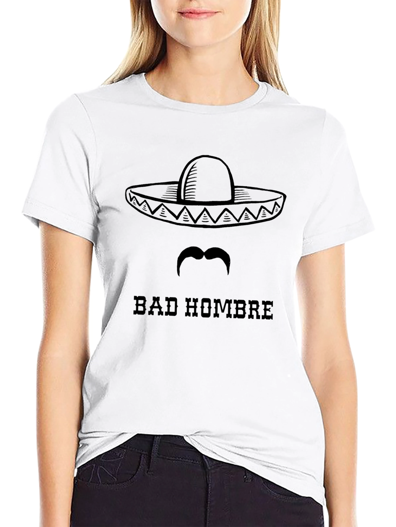 Bad Hombre Graphic Tee - Funny Sombrero Shirt