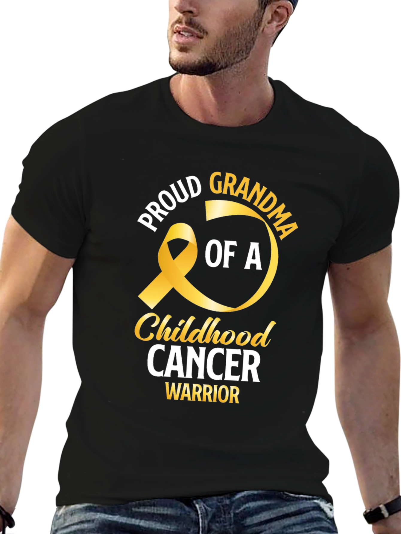 Proud Grandma Childhood Cancer Awareness T-Shirt