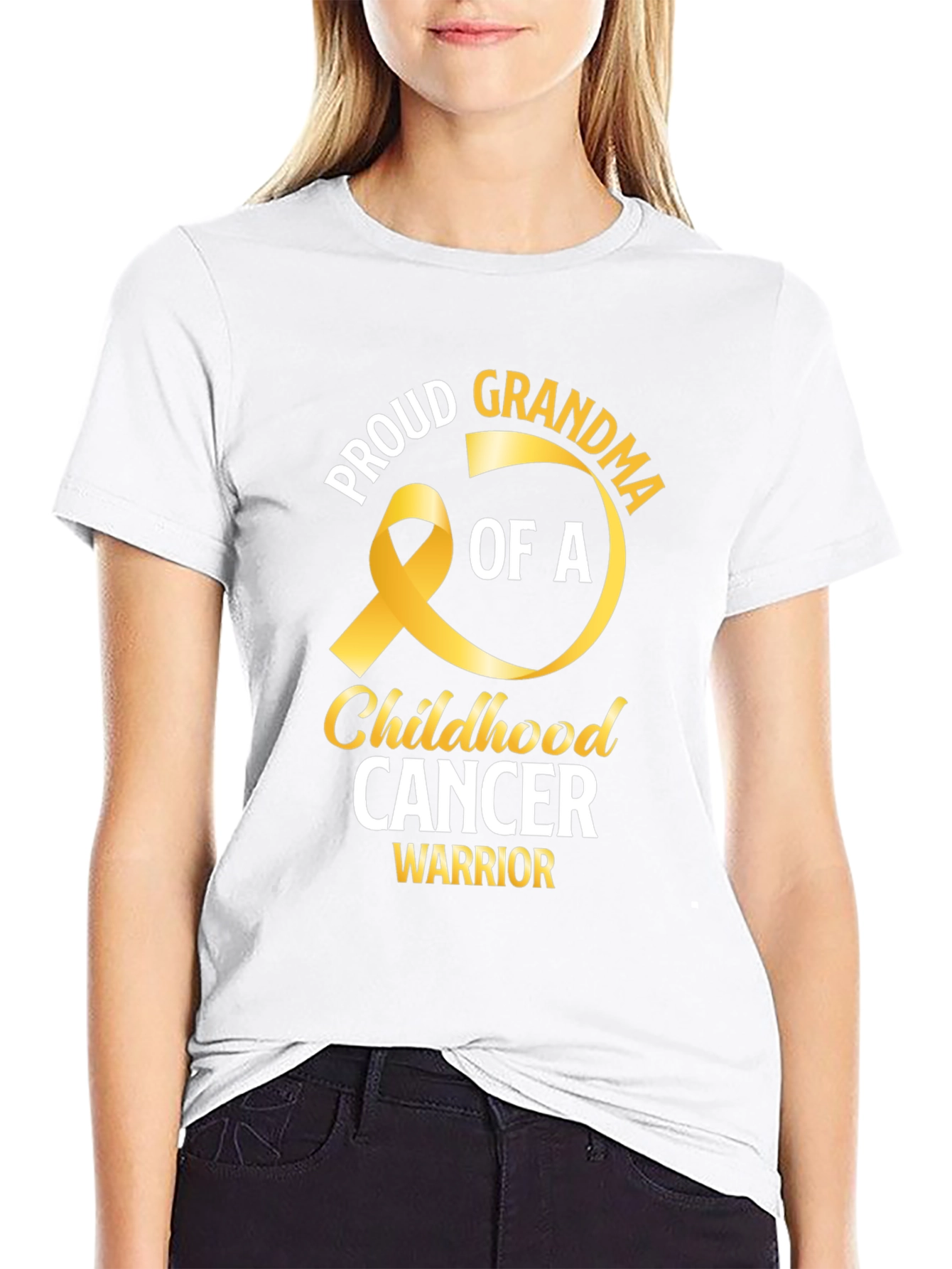 Proud Grandma Childhood Cancer Awareness T-Shirt