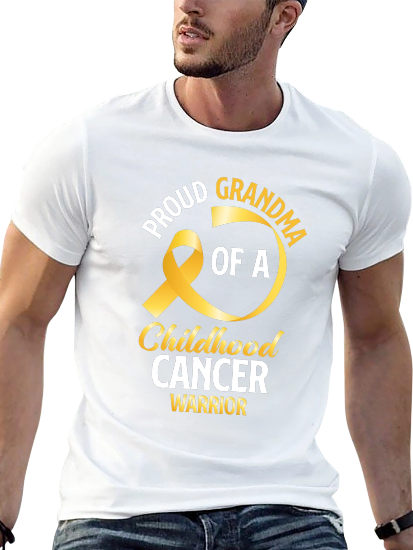 Proud Grandma Childhood Cancer Awareness T-Shirt