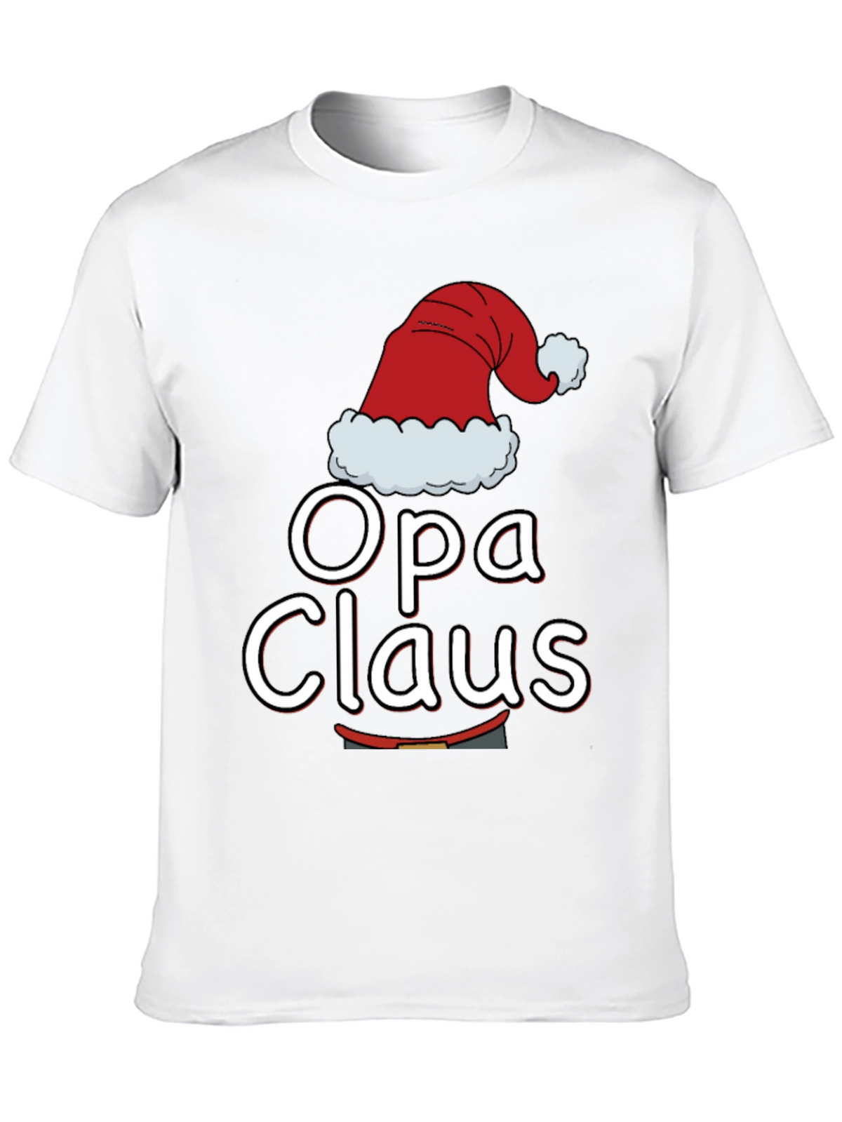 Opa Claus Christmas T-Shirt - Holiday Family Matching Tee