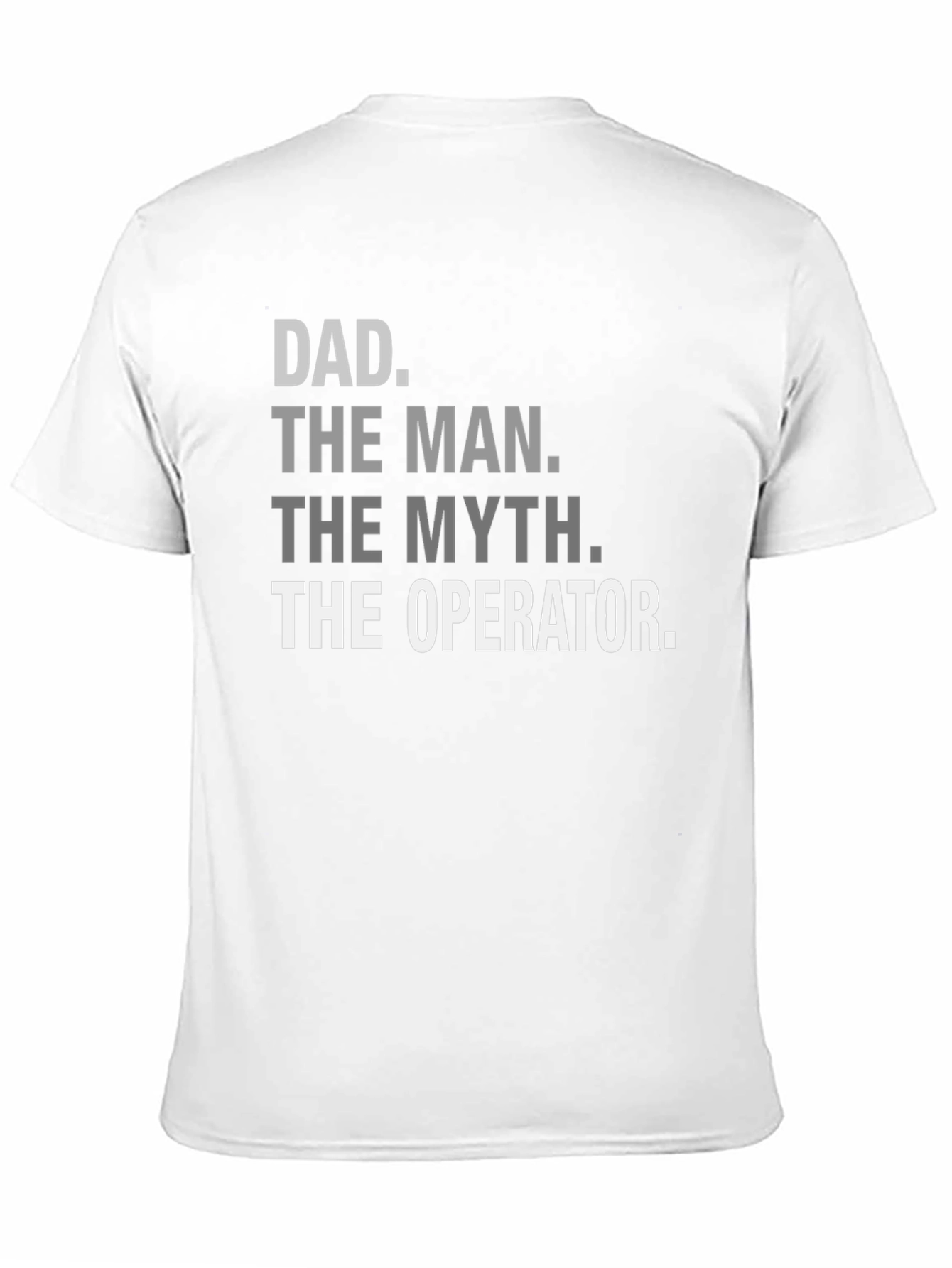 Dad The Man Myth Operator Black T-Shirt