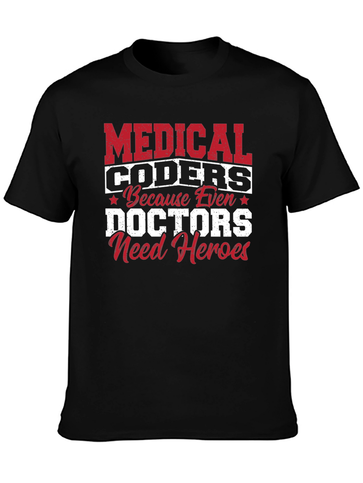 Medical Coders Hero Black T-Shirt