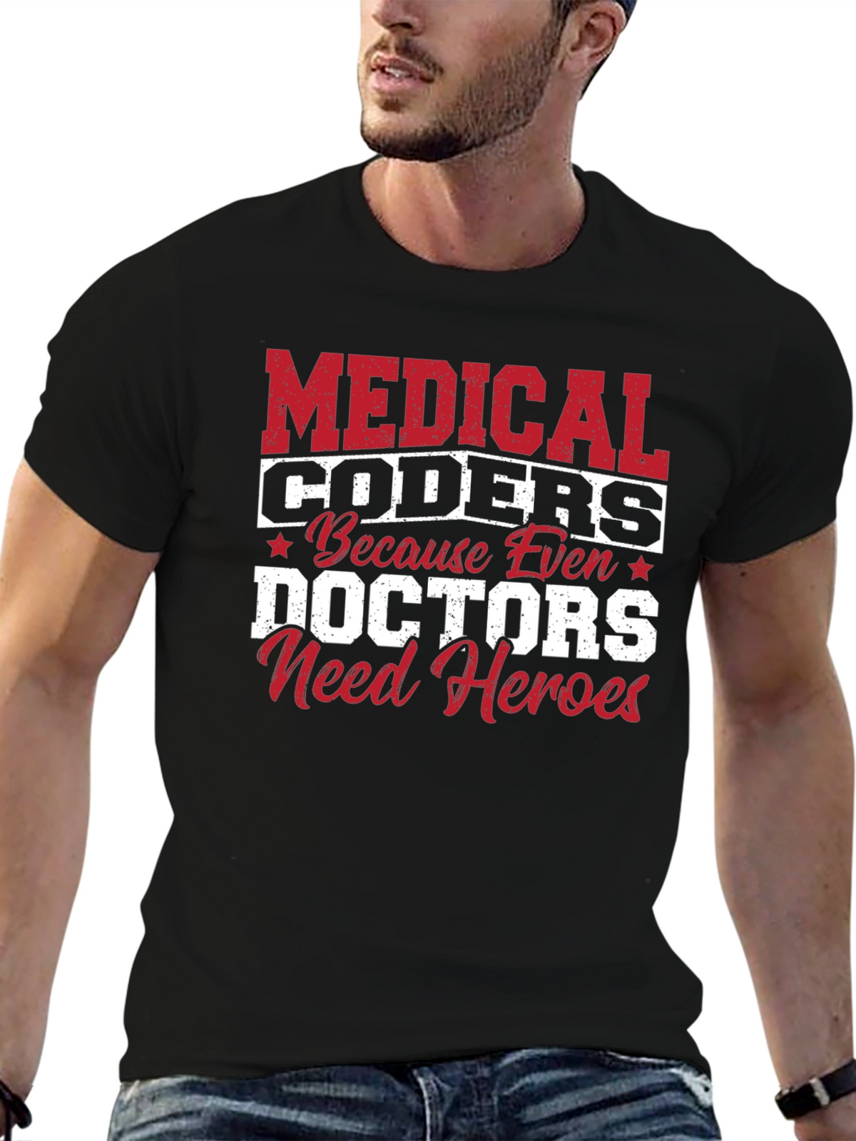 Medical Coders Hero Black T-Shirt