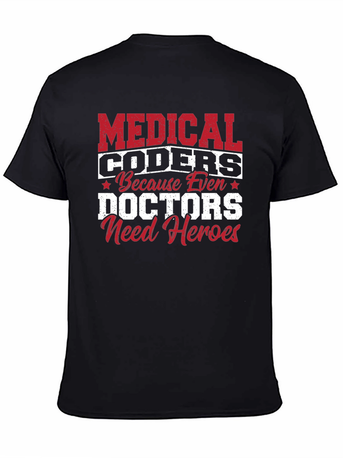 Medical Coders Hero Black T-Shirt