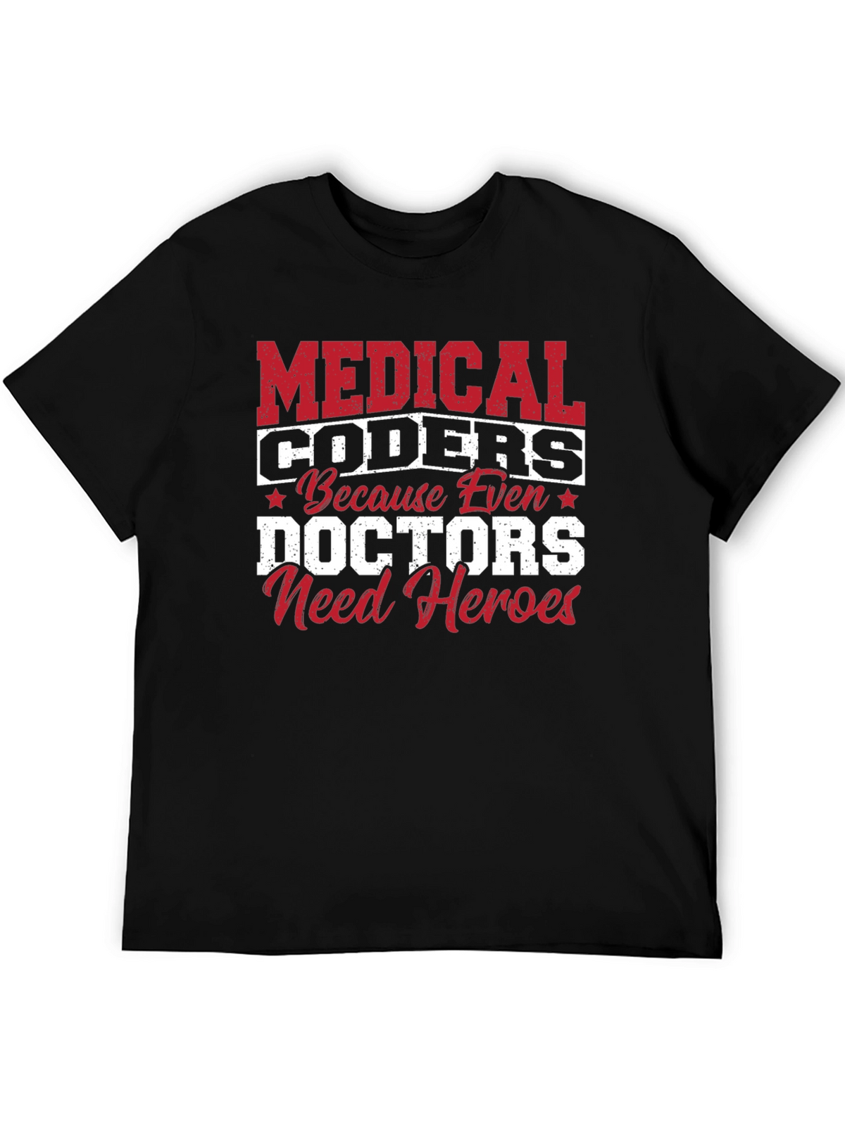 Medical Coders Hero Black T-Shirt