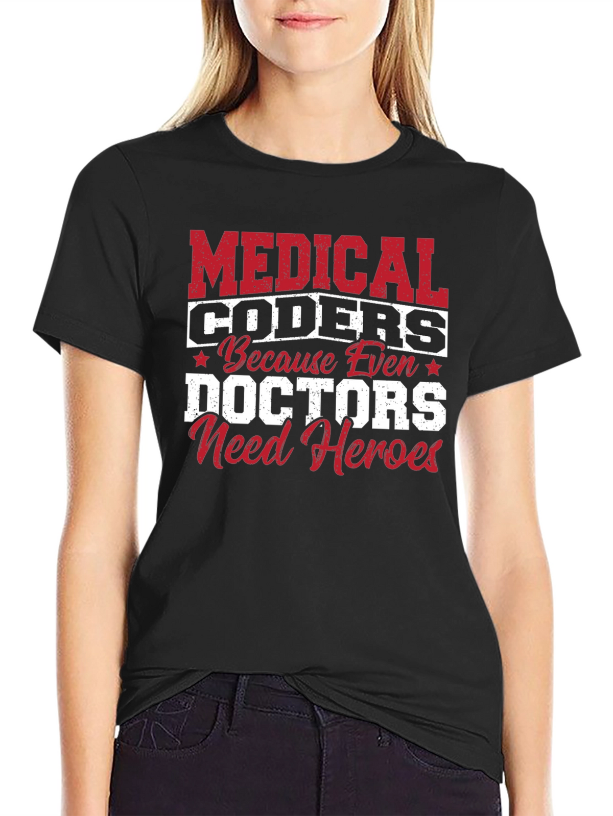 Medical Coders Hero Black T-Shirt