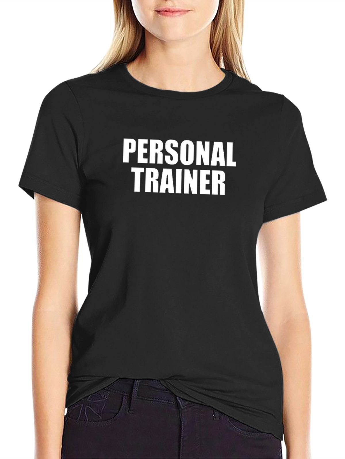 Personal Trainer Black Cotton T-Shirt