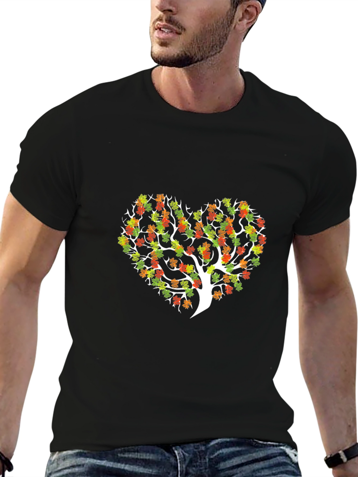 Heart Tree Graphic Tee - Unique Nature Design