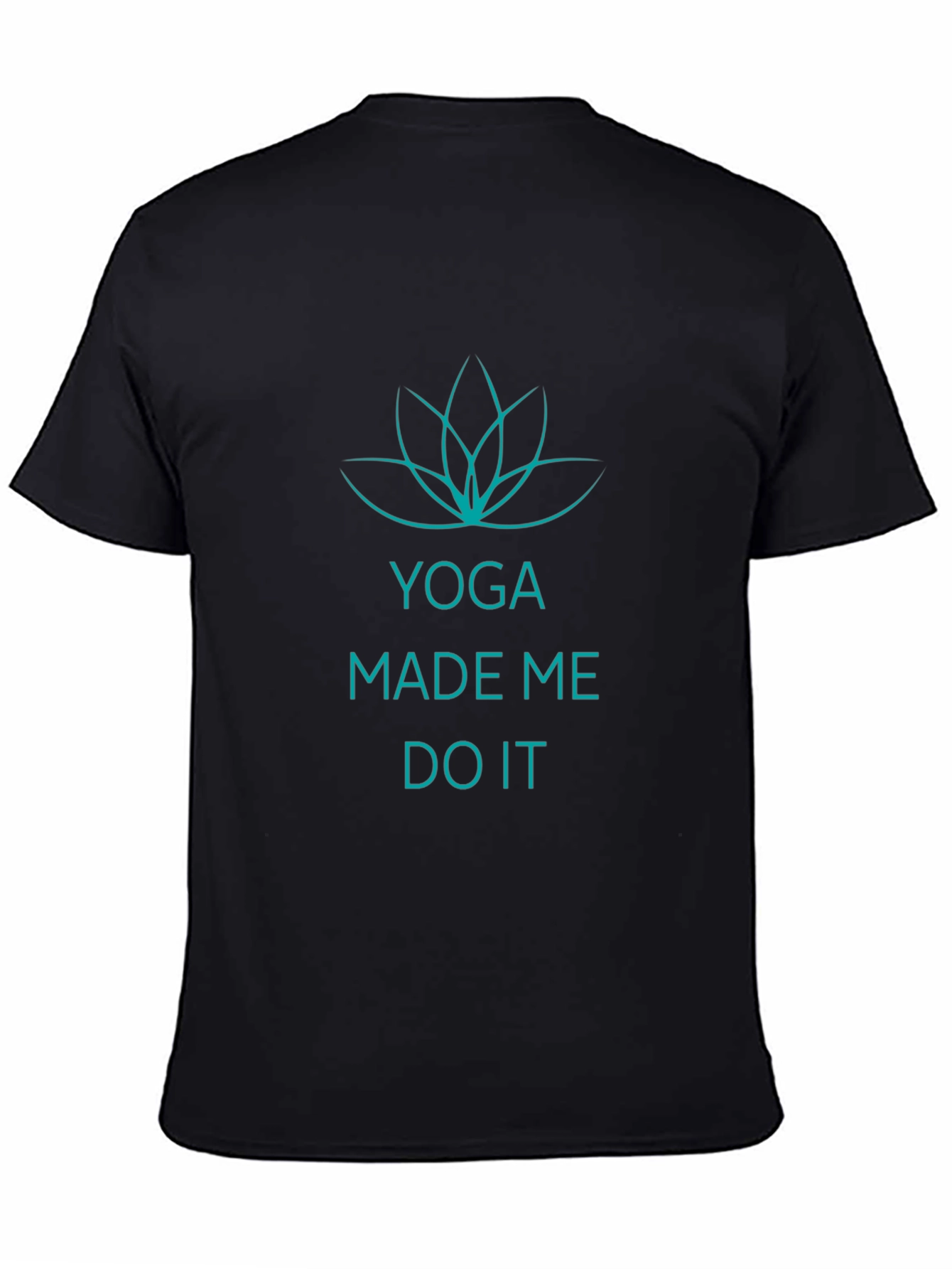 Yoga Made Me Do It Black T-Shirt
