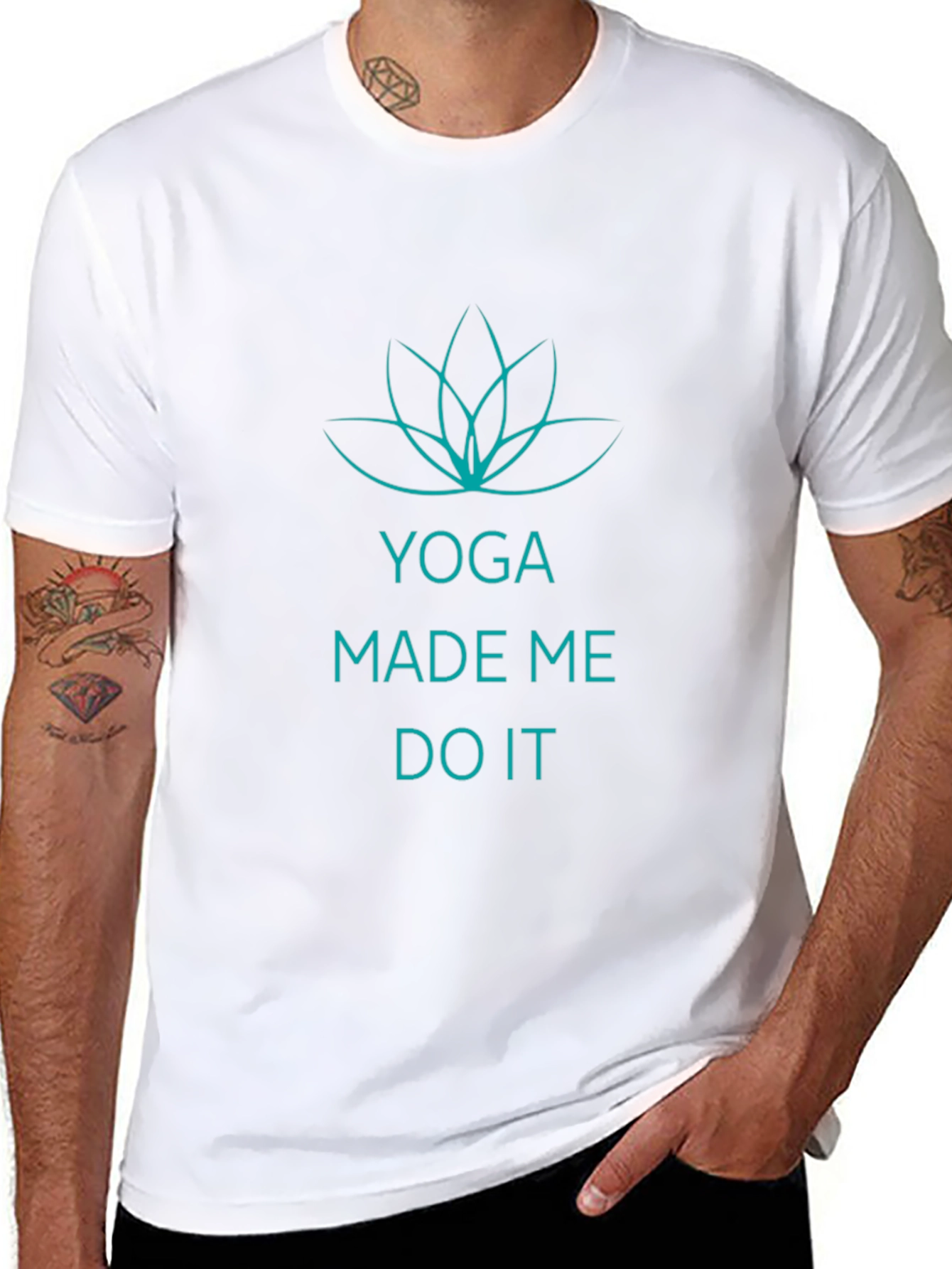 Yoga Made Me Do It Black T-Shirt