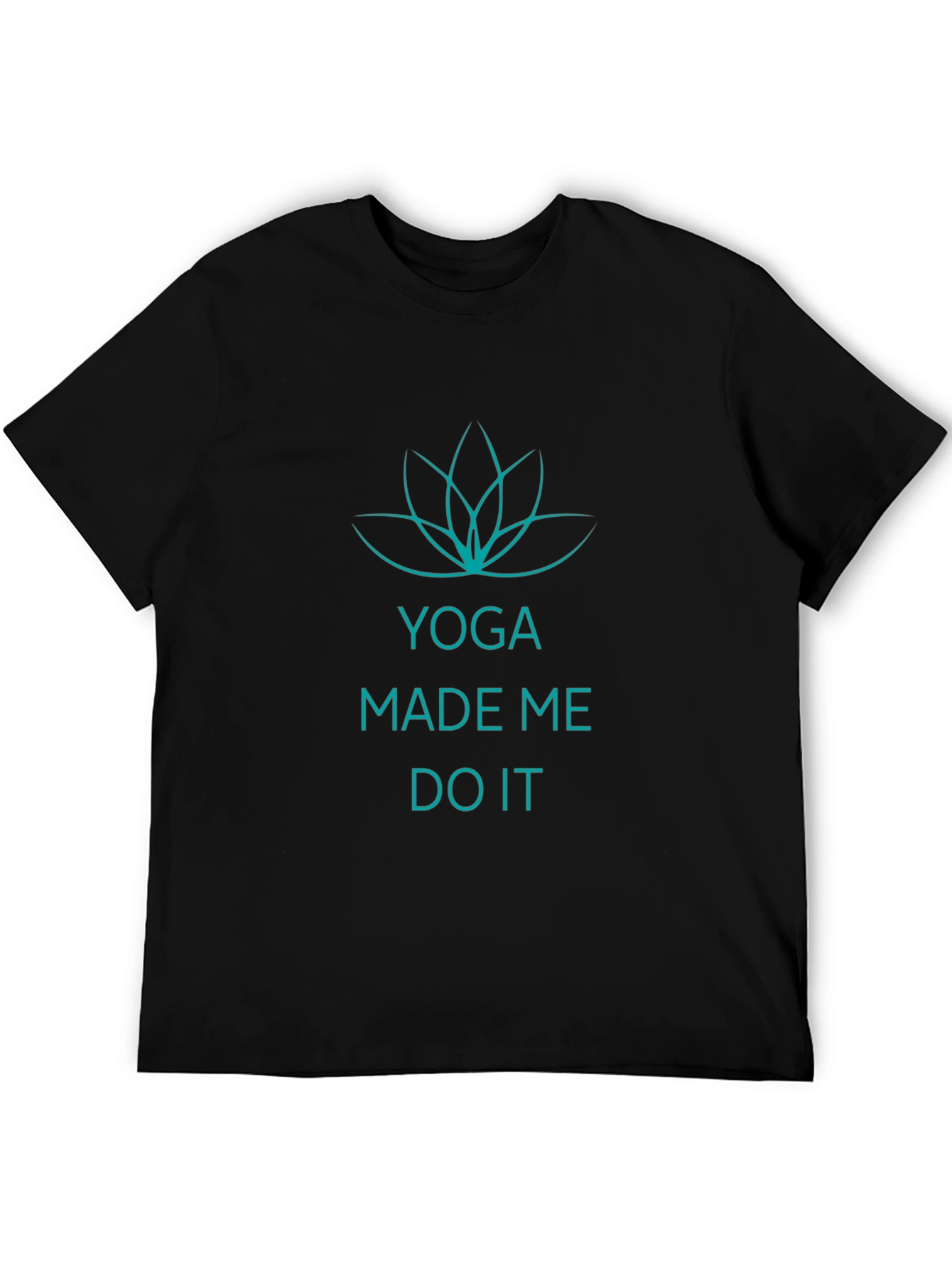 Yoga Made Me Do It Black T-Shirt