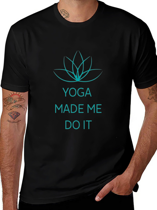 Yoga Made Me Do It Black T-Shirt
