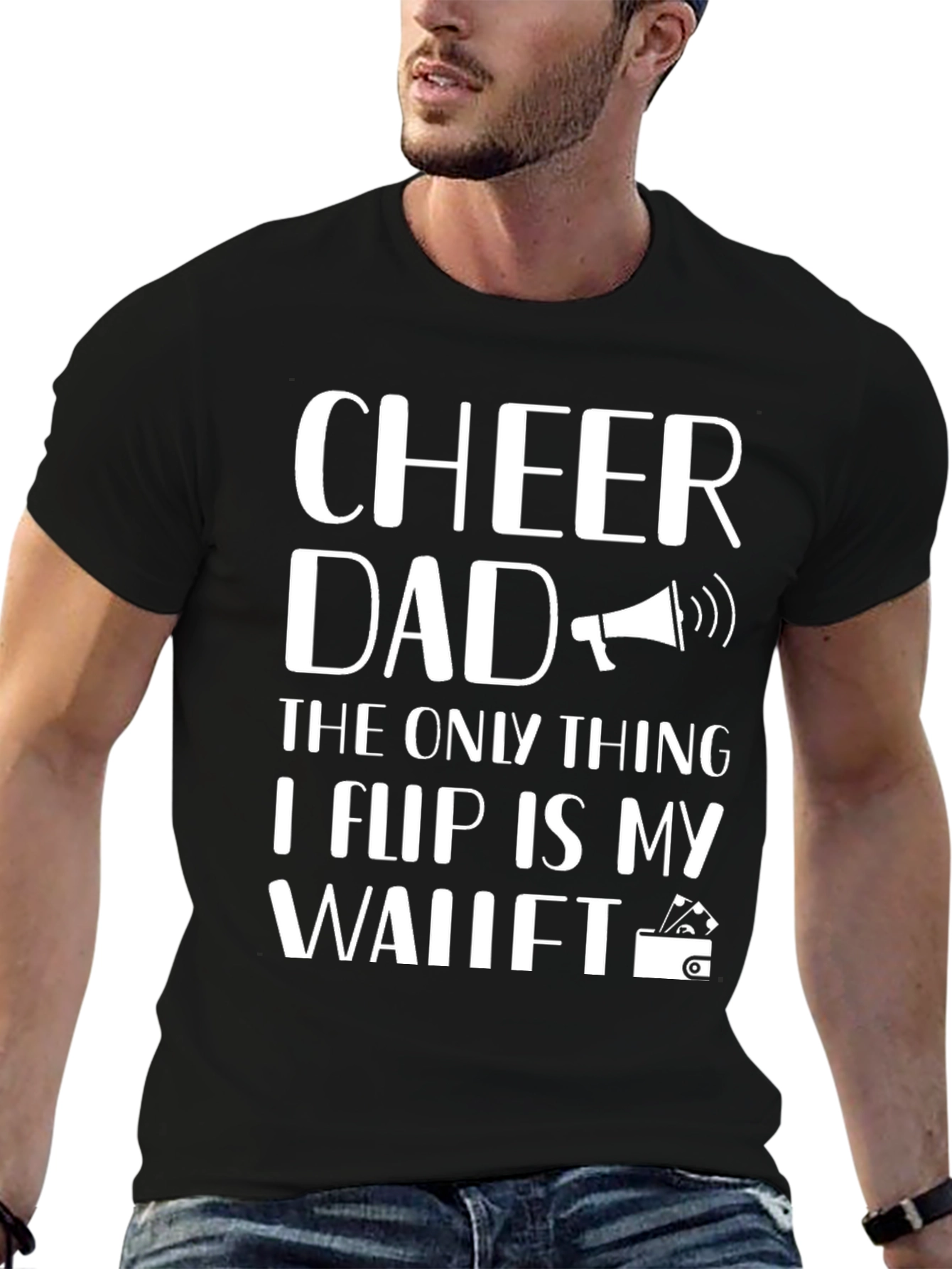 Cheer Dad Graphic T-Shirt - Funny Fathers Day Gift