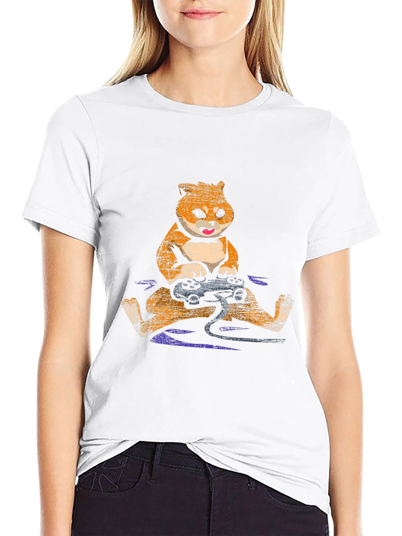 Gamer Fox Graphic T-Shirt