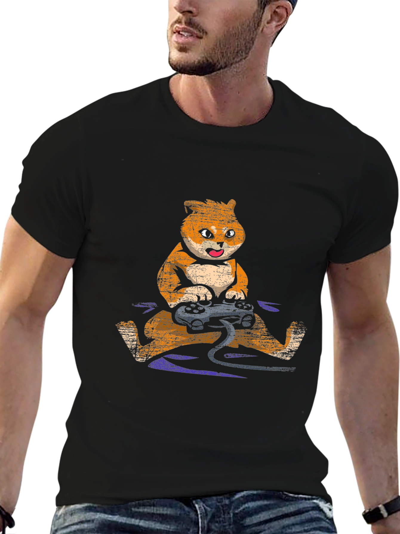 Gamer Fox Graphic T-Shirt