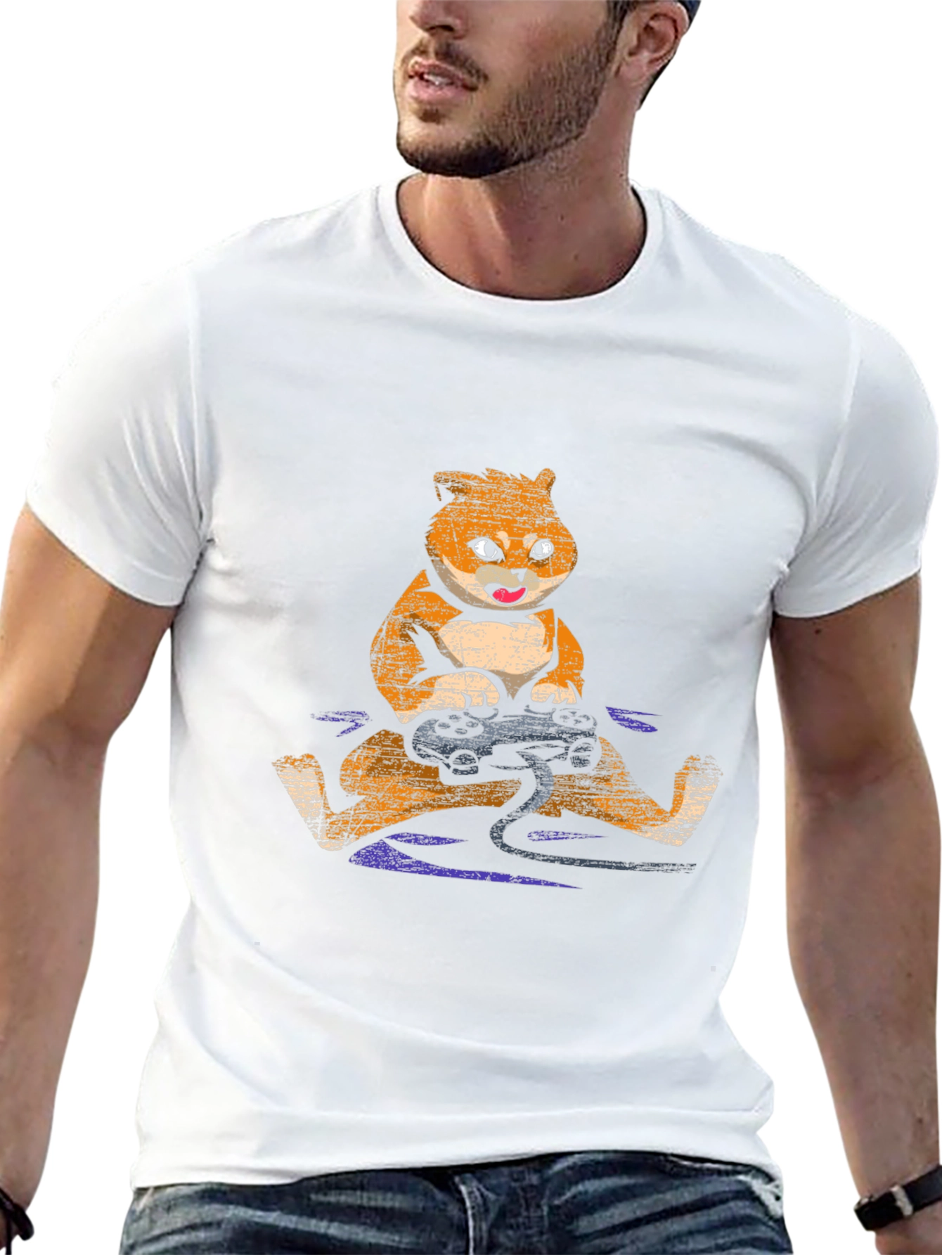 Gamer Fox Graphic T-Shirt