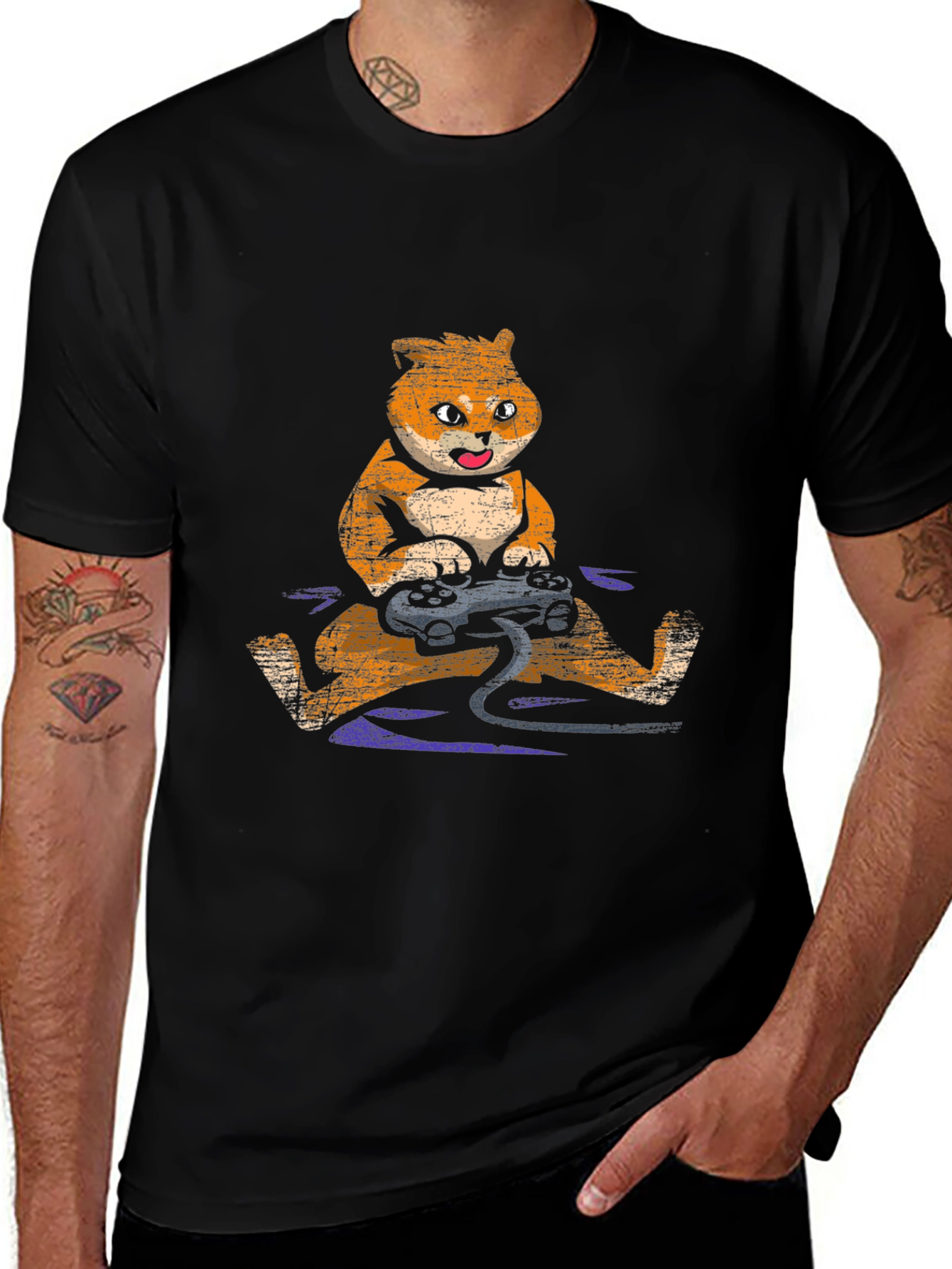 Gamer Fox Graphic T-Shirt