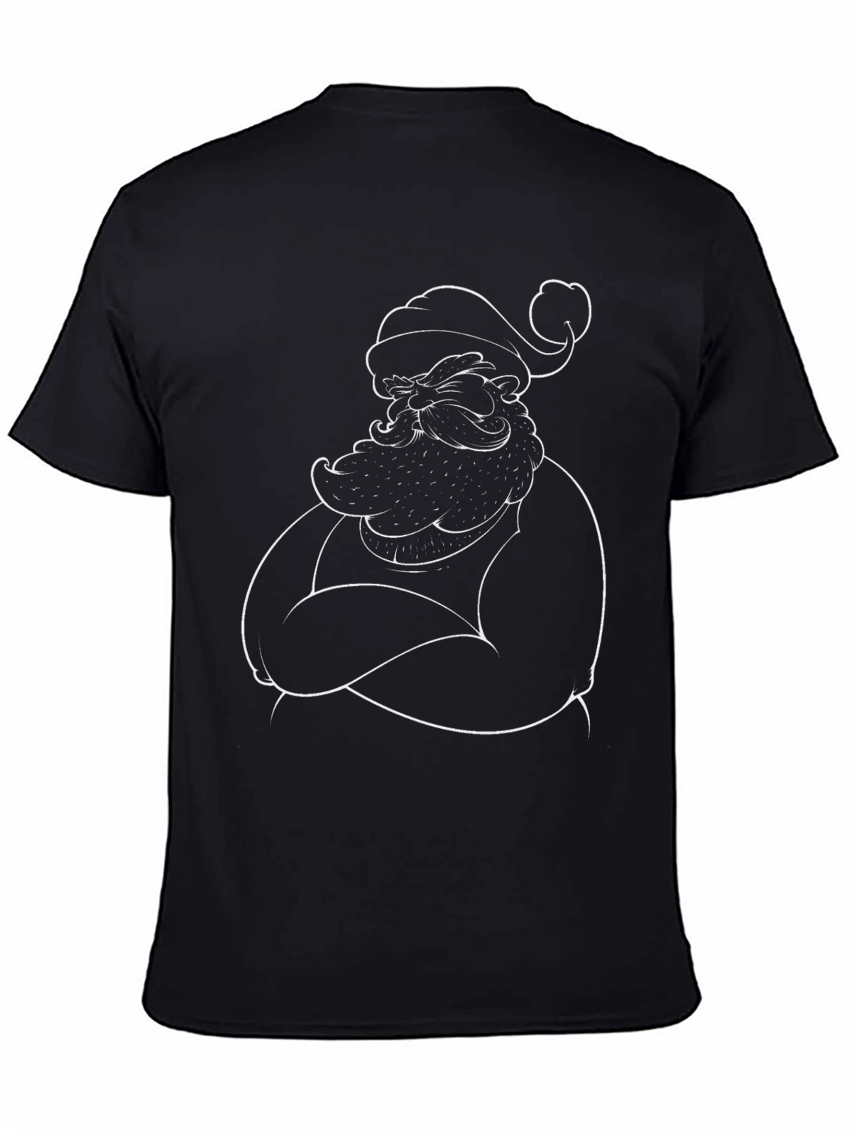 Grumpy Santa Graphic Tee - Black